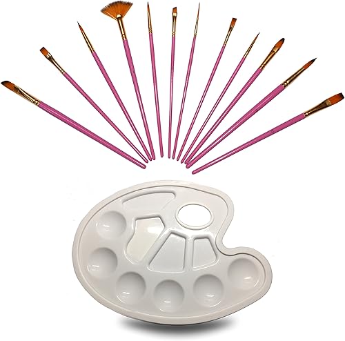 Miniatura 2 de Picorso Juego de 12 pinceles de pintura acrílica con estuche de transporte, pinceles de pintura de artistas profesionales para pintura acrílica al