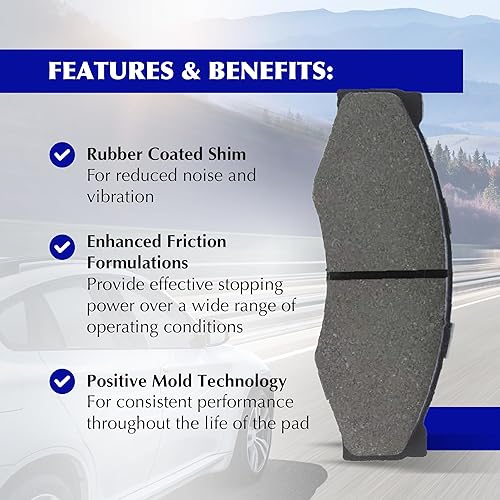 Miniatura 7 de Centric Premium 301.08130 Pastillas de freno traseras automotrices para Hyundai y Kia modelos seleccionados
