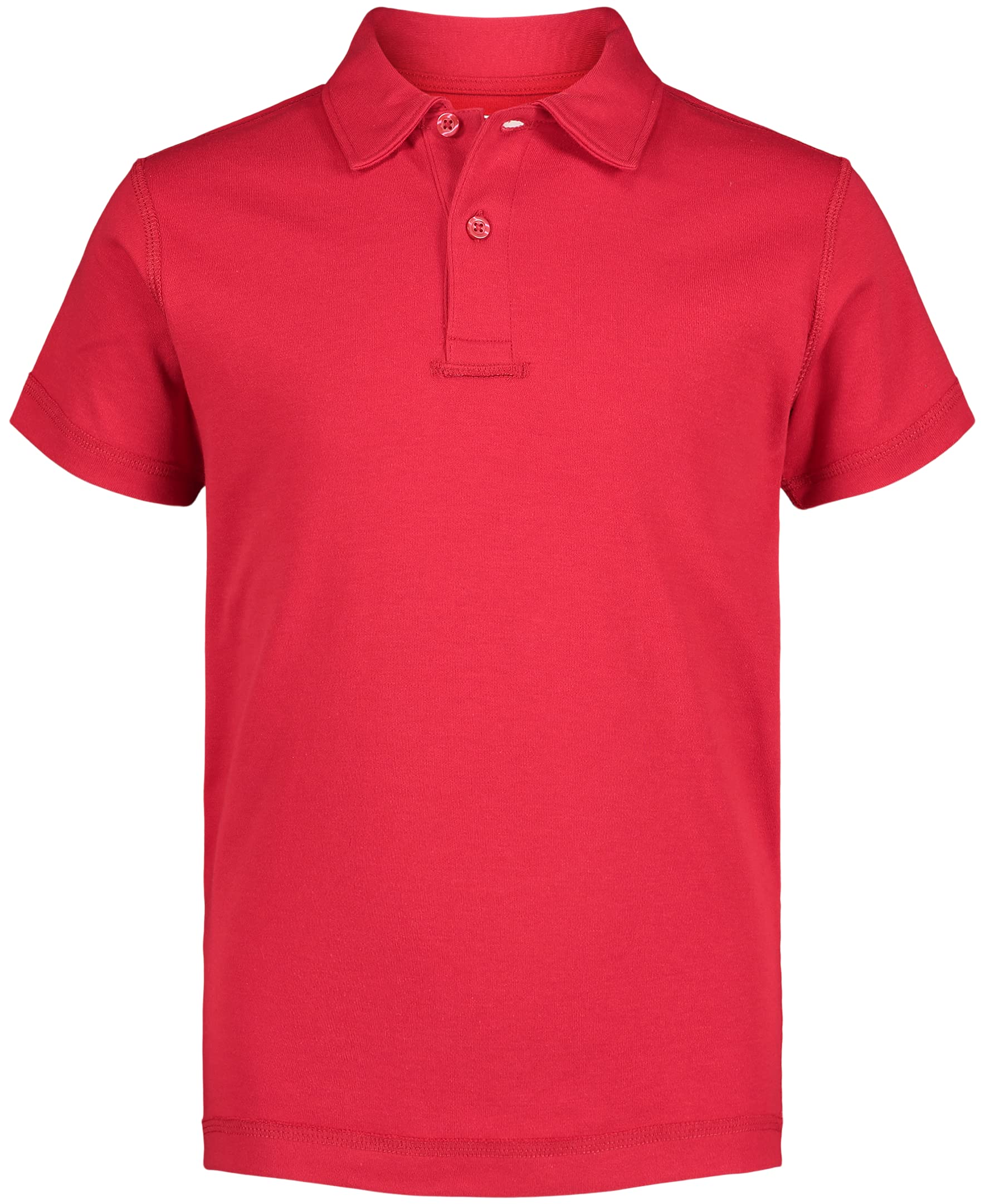 Izod Polo de Manga Corta para Uniforme Escolar, Cierre de Botón, Cuello Interior Sin Etiqueta Camisa Niños