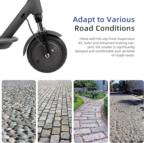 Miniatura 6 de ulip Kit de suspensión delantera: amortiguador con soporte ajustable, accesorios para guardabarros para scooters eléctricos Xiaomi M365 Pro Pro2 1S