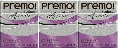 Premo Sculpey Polymer Clay 2 Ounces-Gray Granite (3 Pack)