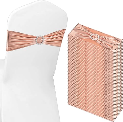 80 cintas elásticas para silla, lazos para silla, bandas elásticas de elastano con hebilla para boda, hotel, banquete, fiesta de cumpleaños,