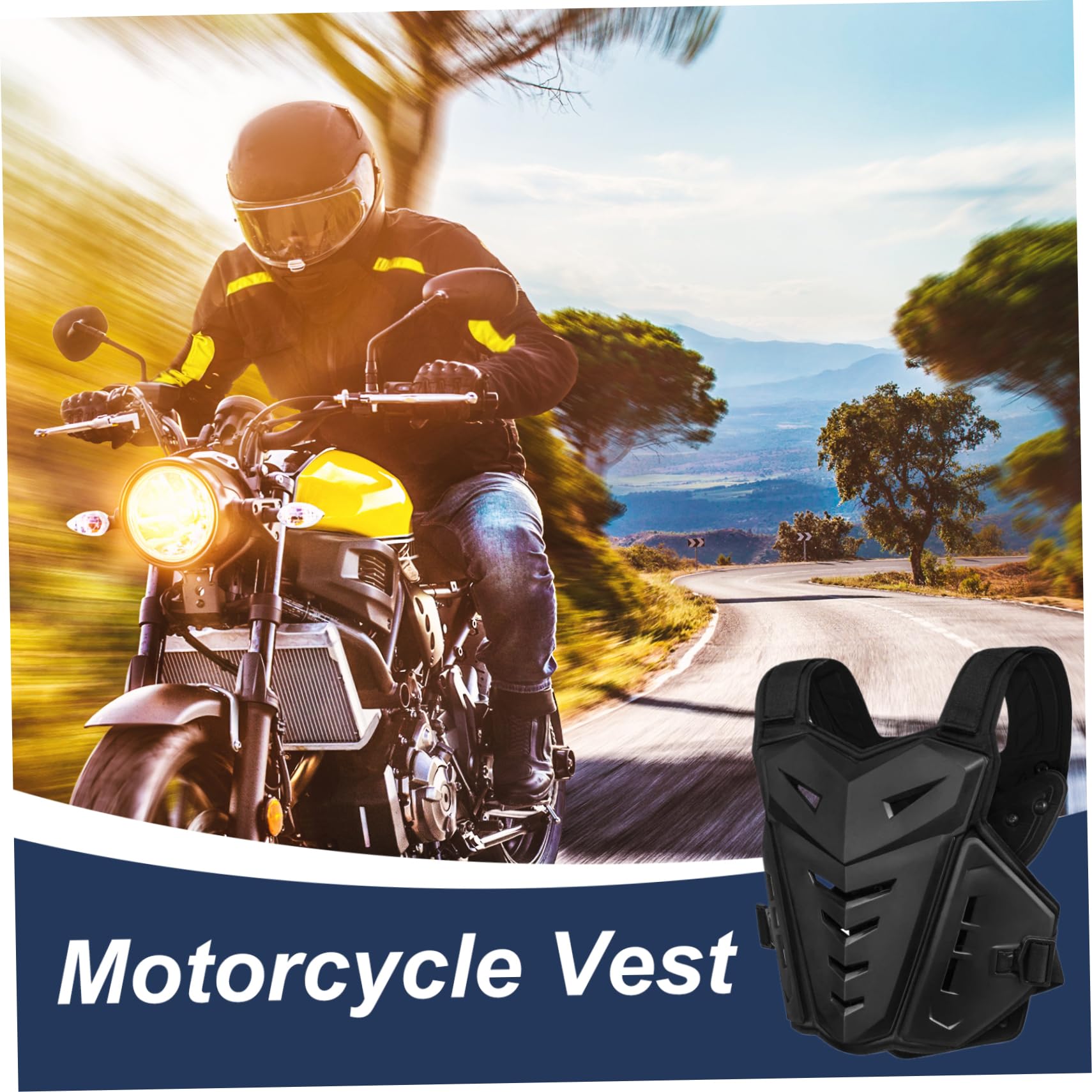 Motorradpanzerung, einstellbare Motorrad-Brustpanzerung, Stoßdämpfer-Brustschutz-Motocross-Ausrüstung für Männer Mountain Bike Racing Off-Road