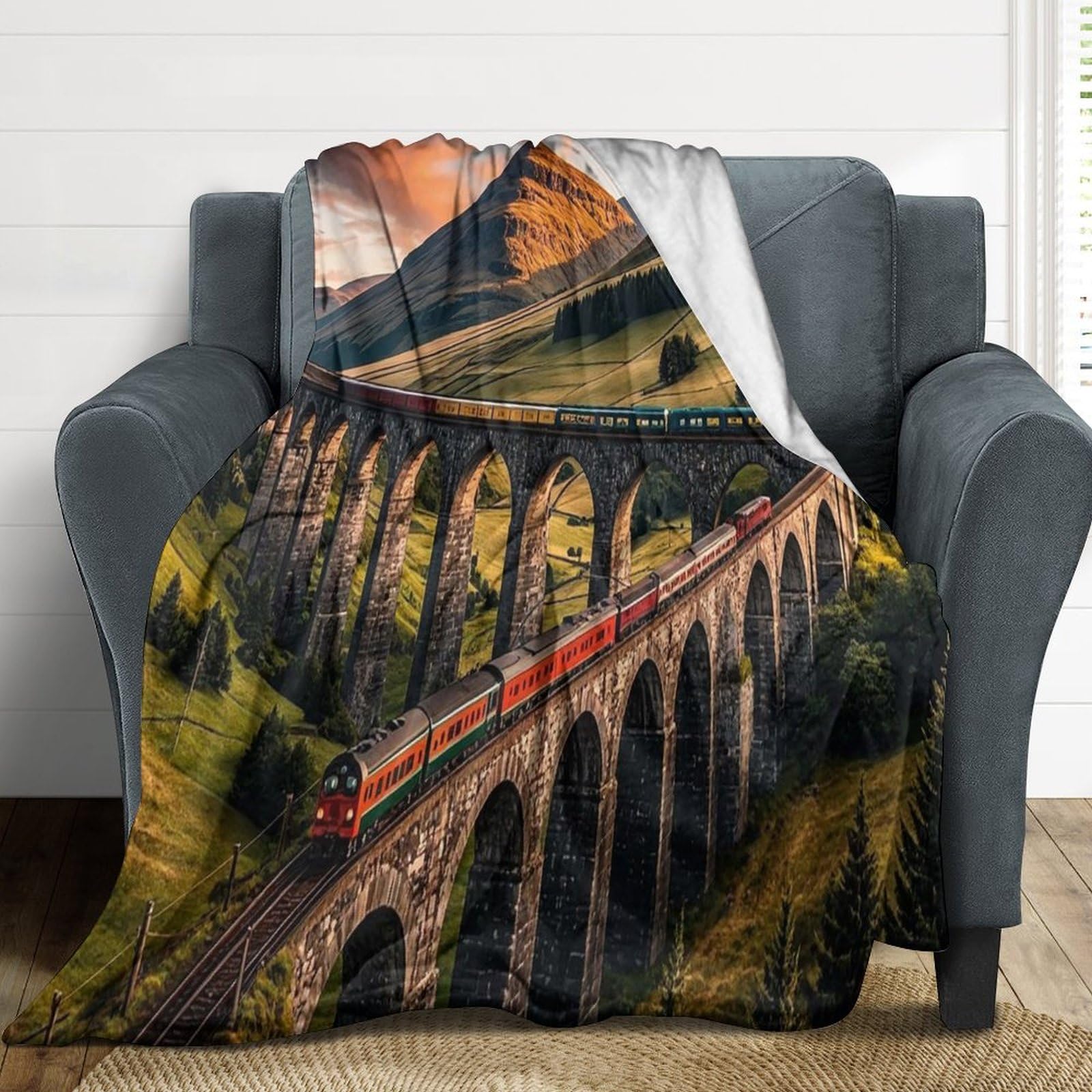 Couverture en flanelle douce finis les frissons sur le canapé avec ce plaid léger