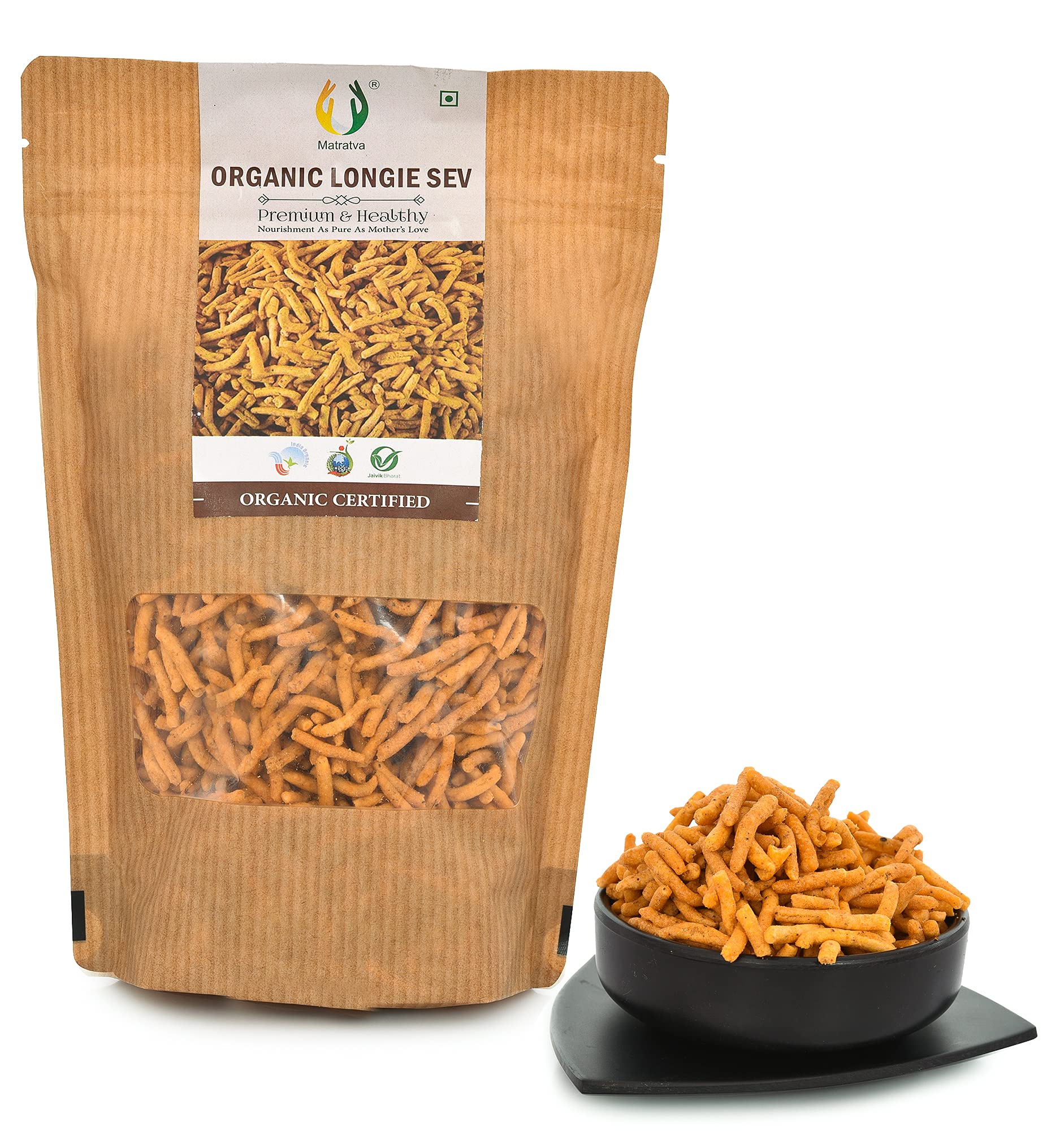 Matratva Premium Laung Sev | Crispy and Spicy Namkeen | Organic Natural Ingredients | Healthy Snacks Bhujia Namkeen| (500 gm) (B08D7TH87F) Amazon Price History, Amazon Price Tracker