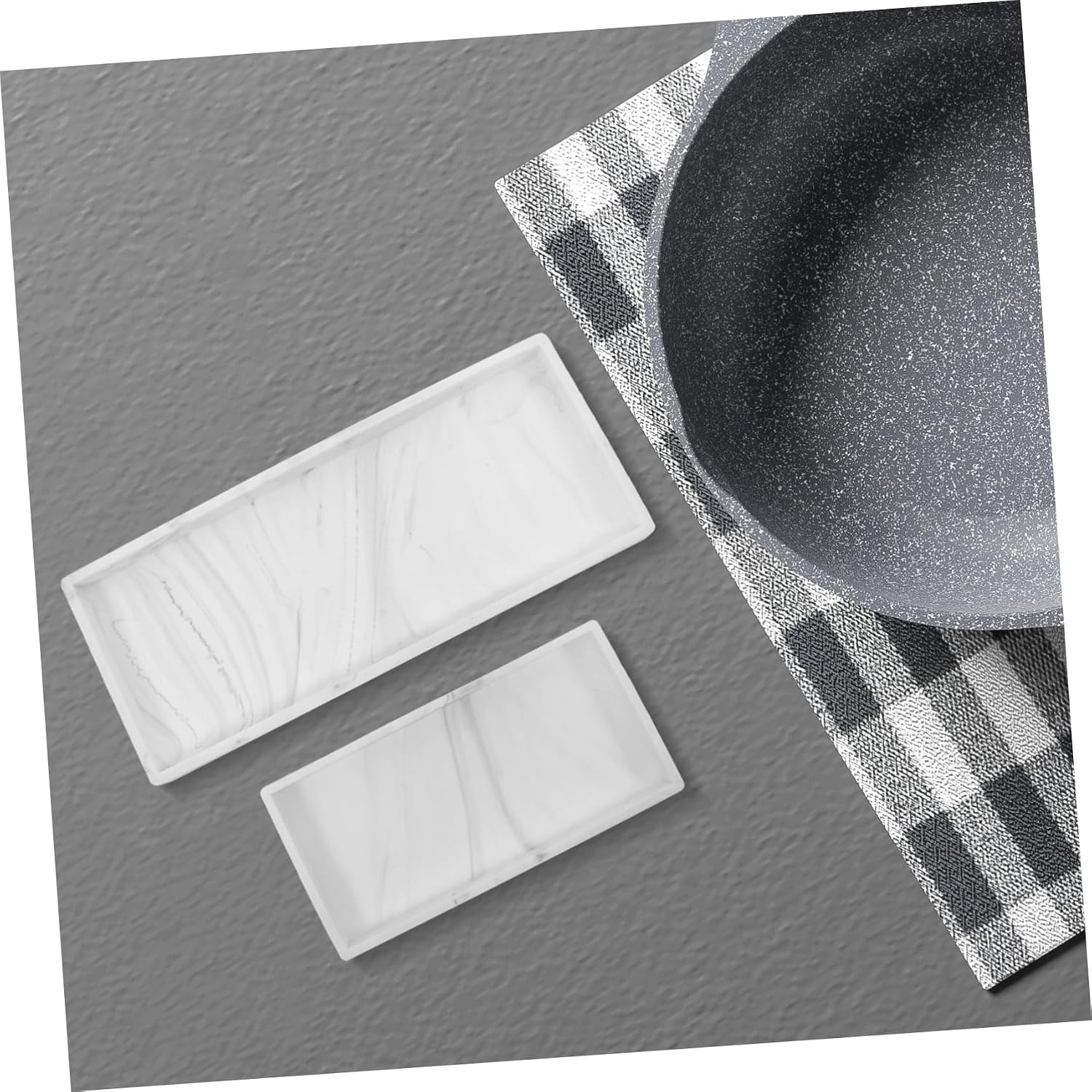 Silicone Organizer Tray Set for Kitchen Sink and Bathroom Space Saving Sponge Holder Creative Design Non-Slip Vanity Tray for Sponges Perfume and Lotion Bottles