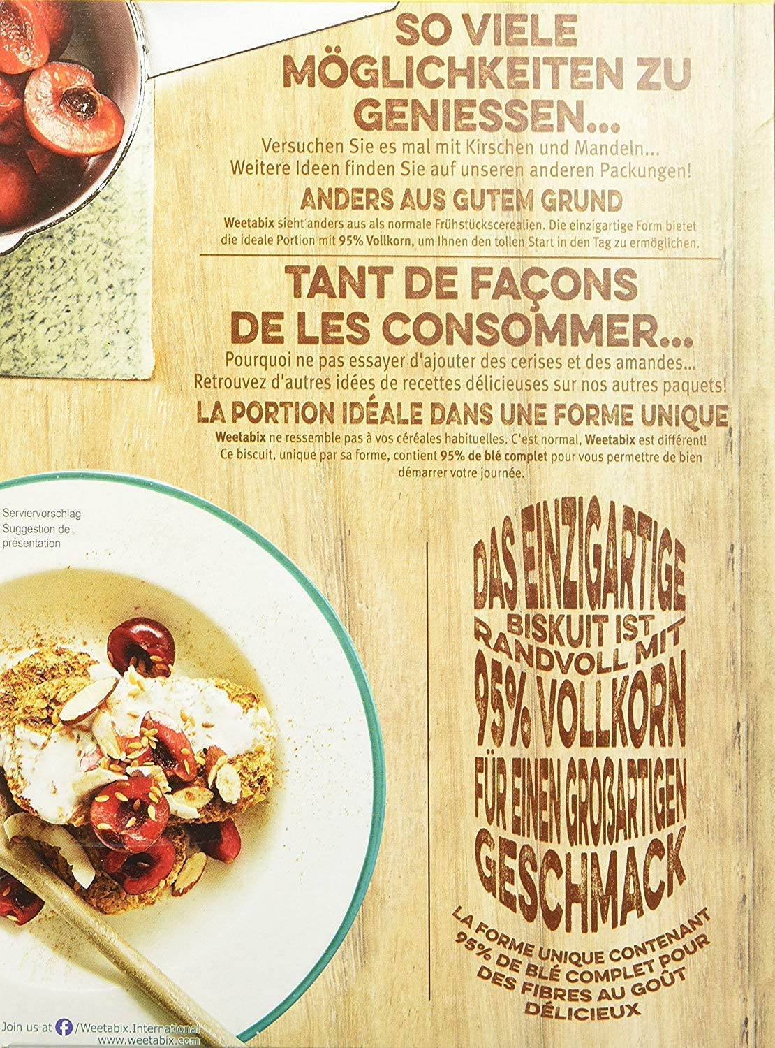 Weetabix Original à grains entiers - Céréales pour déjeuner - Céréales à grains entiers - Riche en fibres, faible en sucre et en gras - 1x430g
