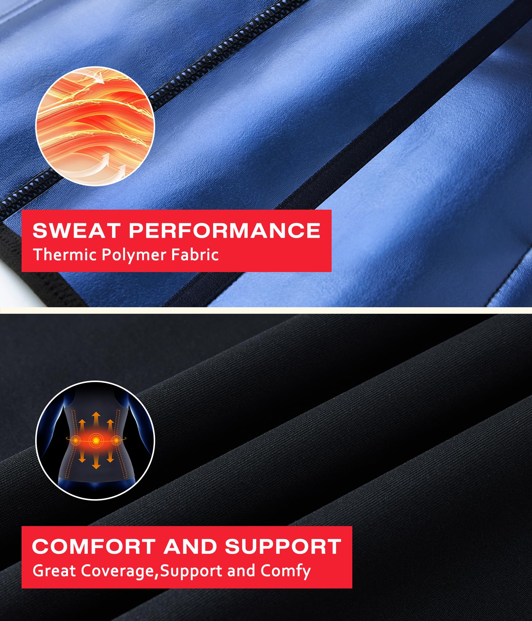 KUMAYES Gilet de Sudation Femme Débardeur Minceur Sauna Néoprène Gaine Amincissante Ventre Plat vêtements de Sudation Sport