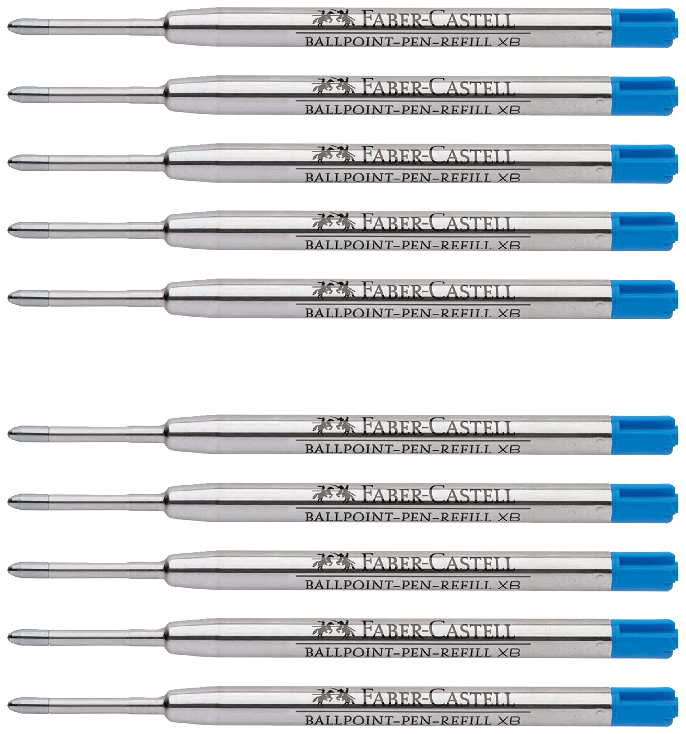Faber-Castell Kugelschreibermine (10 Stück, Extrabreit - Blau)