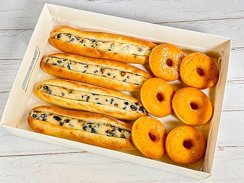 Miniatura 9 de Paquete de 15 cajas de galletas Blyss de 13 x 9 x 3 pulgadas, bandeja resistente para servir galletas, ideal para platos de fiesta, bandeja