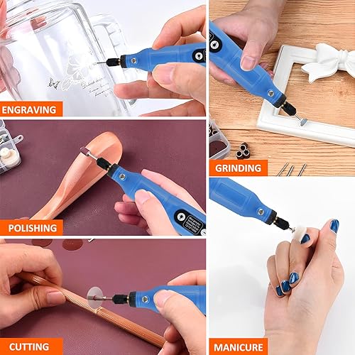 Miniatura 7 de Herramienta giratoria inalámbrica, mini herramienta giratoria inalámbrica, herramienta giratoria multiusos, bolígrafo de grabado de mano de