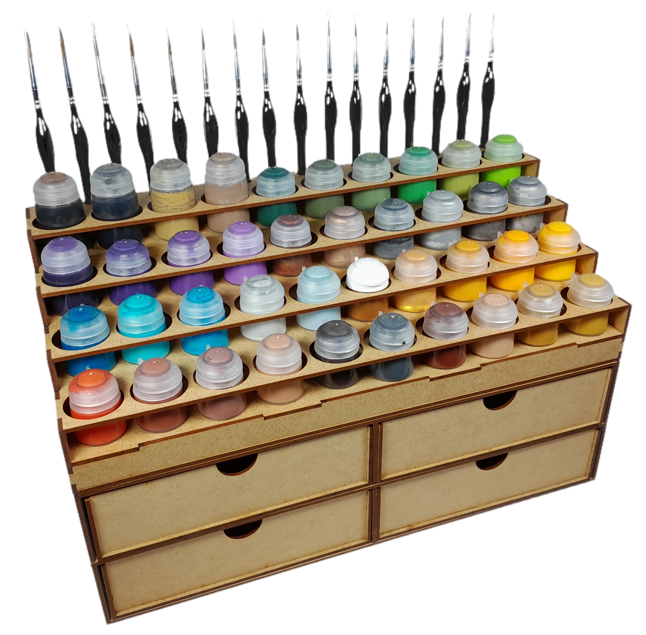 Rangement Peintures Citadel 40 Pots 16 Pinceaux 4 Grands Tiroirs Support Peinture Warhammer 40K