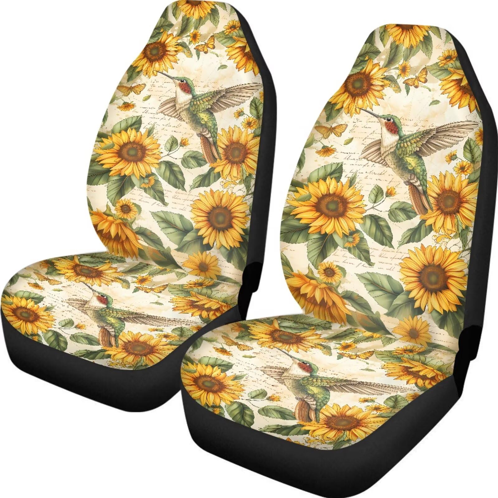 Pokrowce na siedzenia Słonecznik Koliber Oddychający Samochód Pokrowce Na Siedzenia Samochodowe Luksusowe Samochody Ciężarowe Zestawy pokrowców na siedzenia 35X138Cm