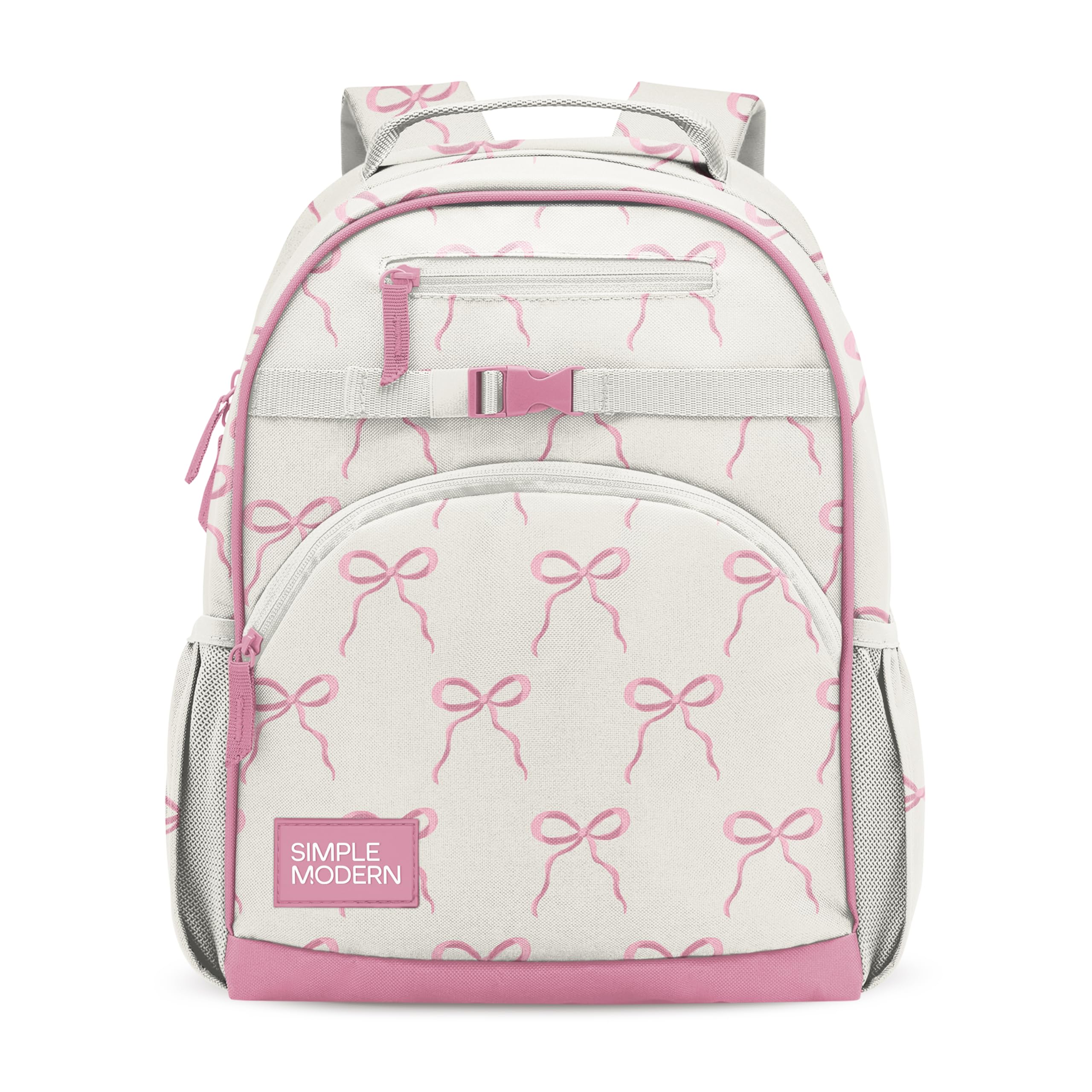 Simple Modern Kids Backpack for School, Girls, Boys | 12L | Bows | Fletcher Bookbag, School Backpack for Toddler, Preschool, Kindergarten | Fits Lunch Box, Cute | Medium | Bows -Bows Kids Medium