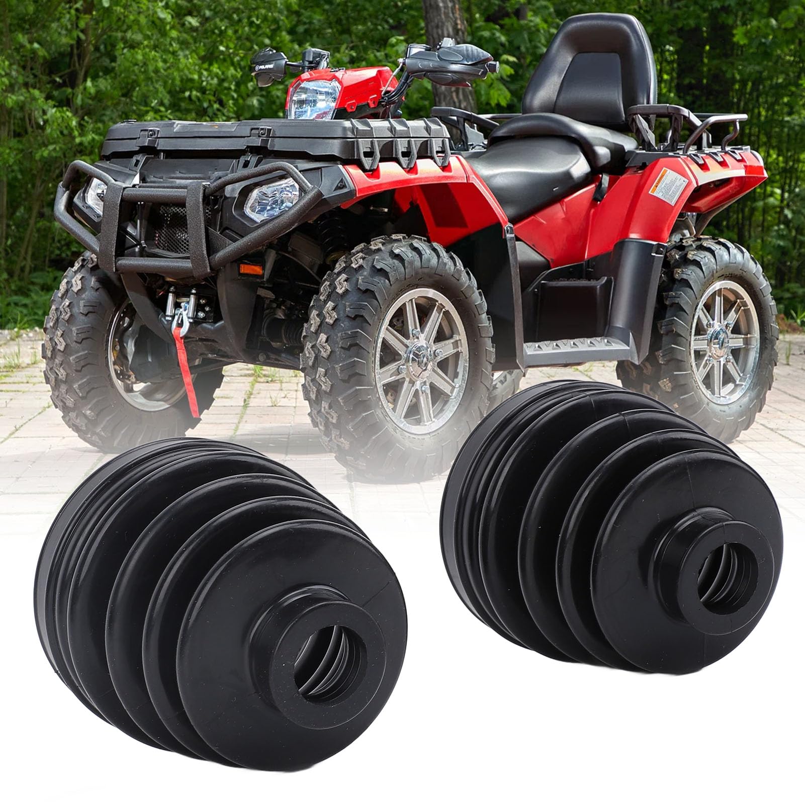 Assale Posteriore Interno Esterno CV Kit Cuffia parapolvere in Gomma Giunto di Ricambio per Polaris Sportsman 500 Ho Efi 4x4 705500953 per Outlander 650 800 4x4 Std 2006