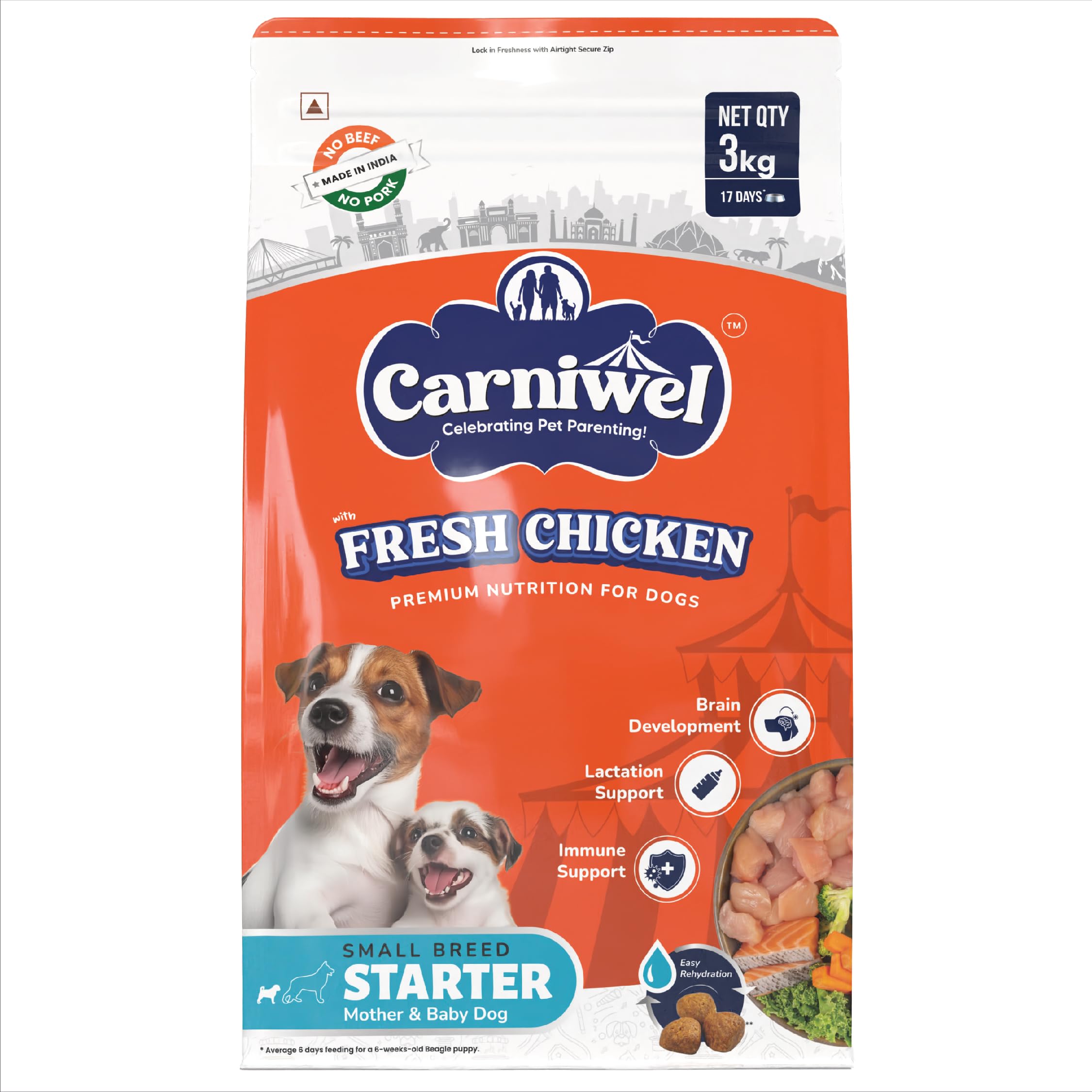 See full amazon price history chart for Carniwel Dry Dog Food with Fresh Chicken | Natural Ingredients for Easy Weaning | GMO-Free | Highly Palatable | Immune & Lactation Support | Premium, Tailored Nutrition for Small Dogs, Starter, 3kg Carniwel Dry Dog Food with Fresh Chicken | Natural Ingredients for Easy Weaning | GMO-Free | Highly Palatable | Immune & Lactation Support | Premium, Tailored Nutrition for Small Dogs, Starter, 3kg (B0D8TQKRGX) Amazon Price History, Amazon Price Tracker