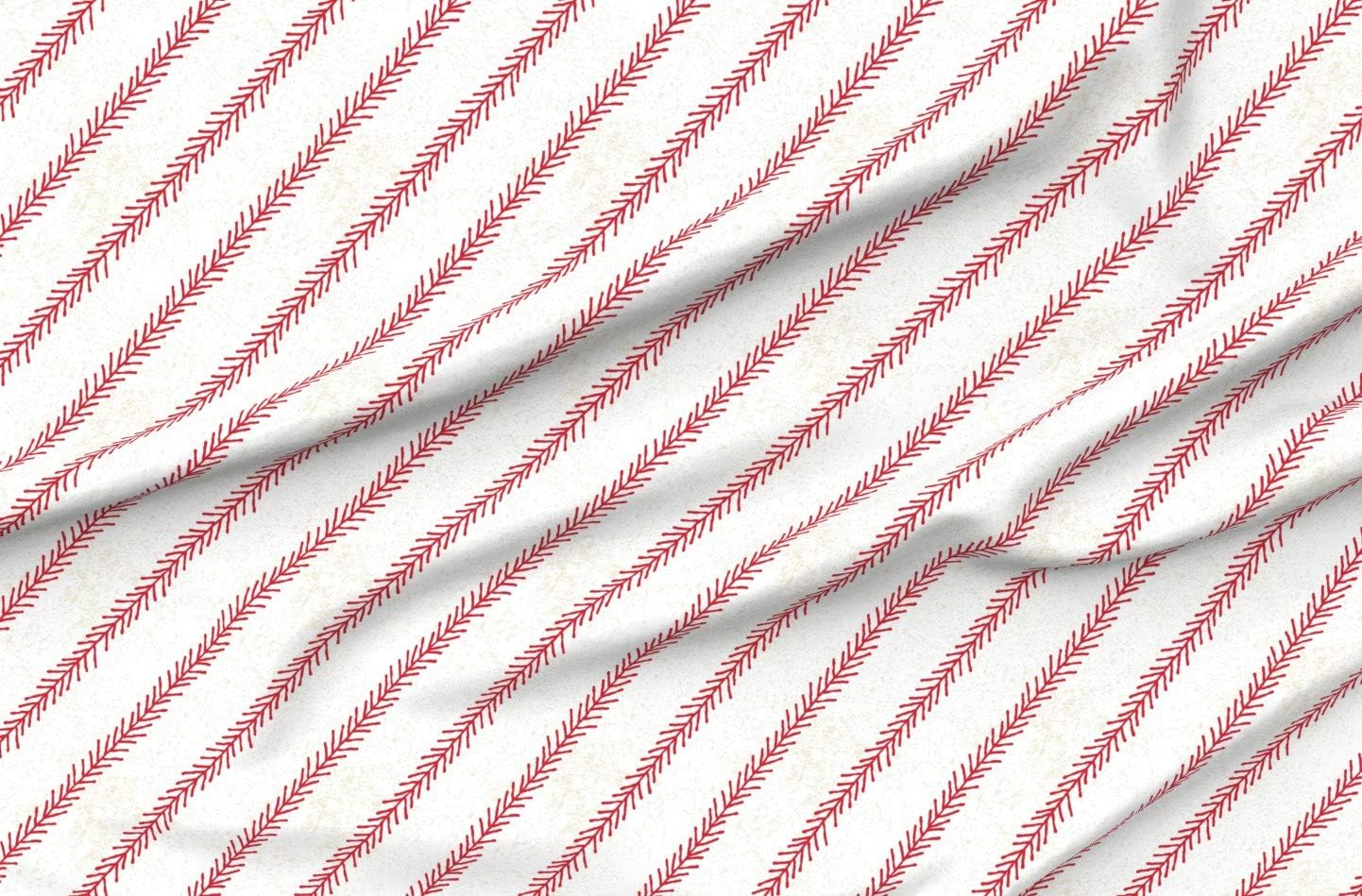 Spoonflower Fabric - Baseball, Stitch, Sport, Ball, Kids, Classic, American, Summer, Game, Printed on Polartec(R) Fleece Fabric by The Yard - Sewing Blankets Loungewear and No-Sew