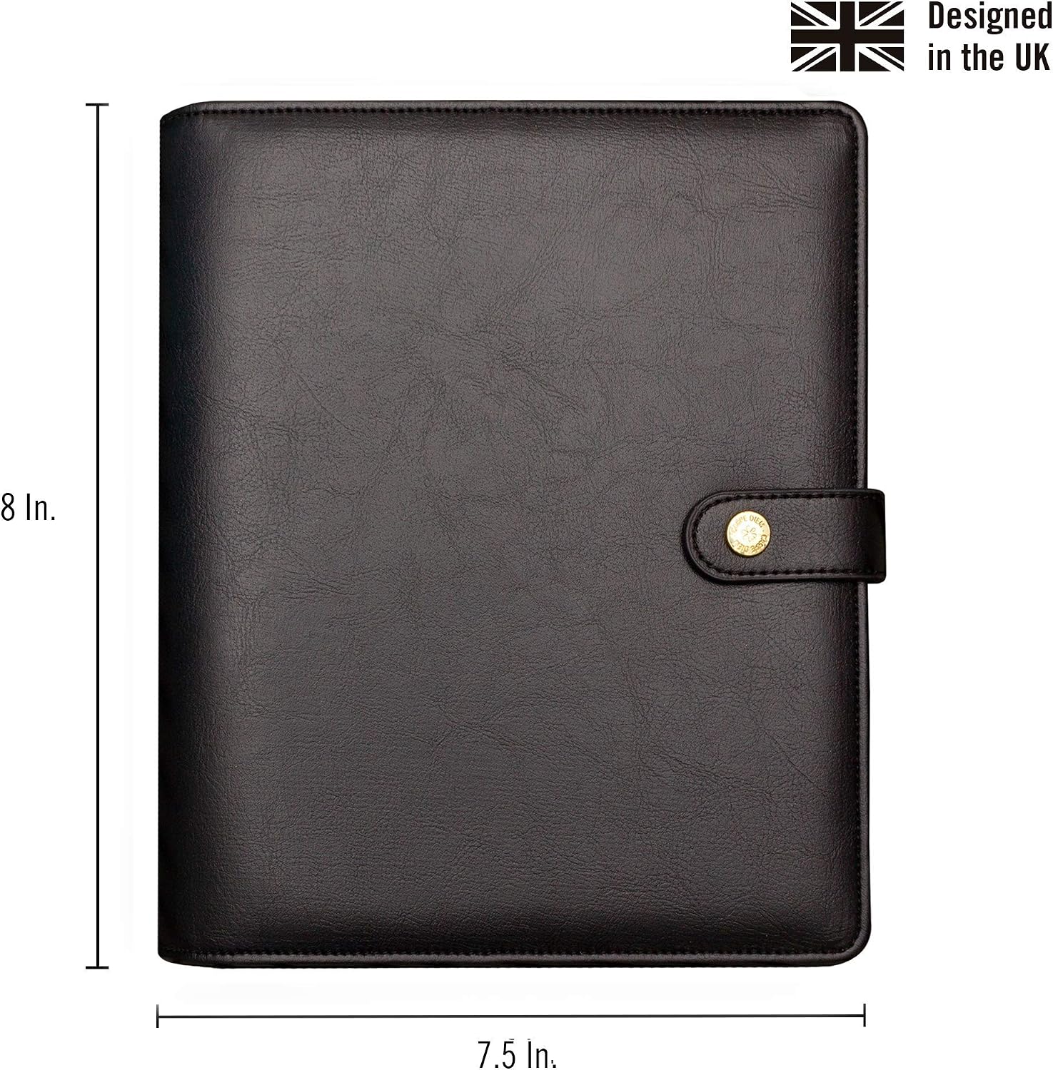Pukka Pad, Carpe Diem Set of Personal Planner with Undated Inserts, 8 X 7.5 X 1.4 Inches and Matching Metal Gel Pen in a Giftbox, Black