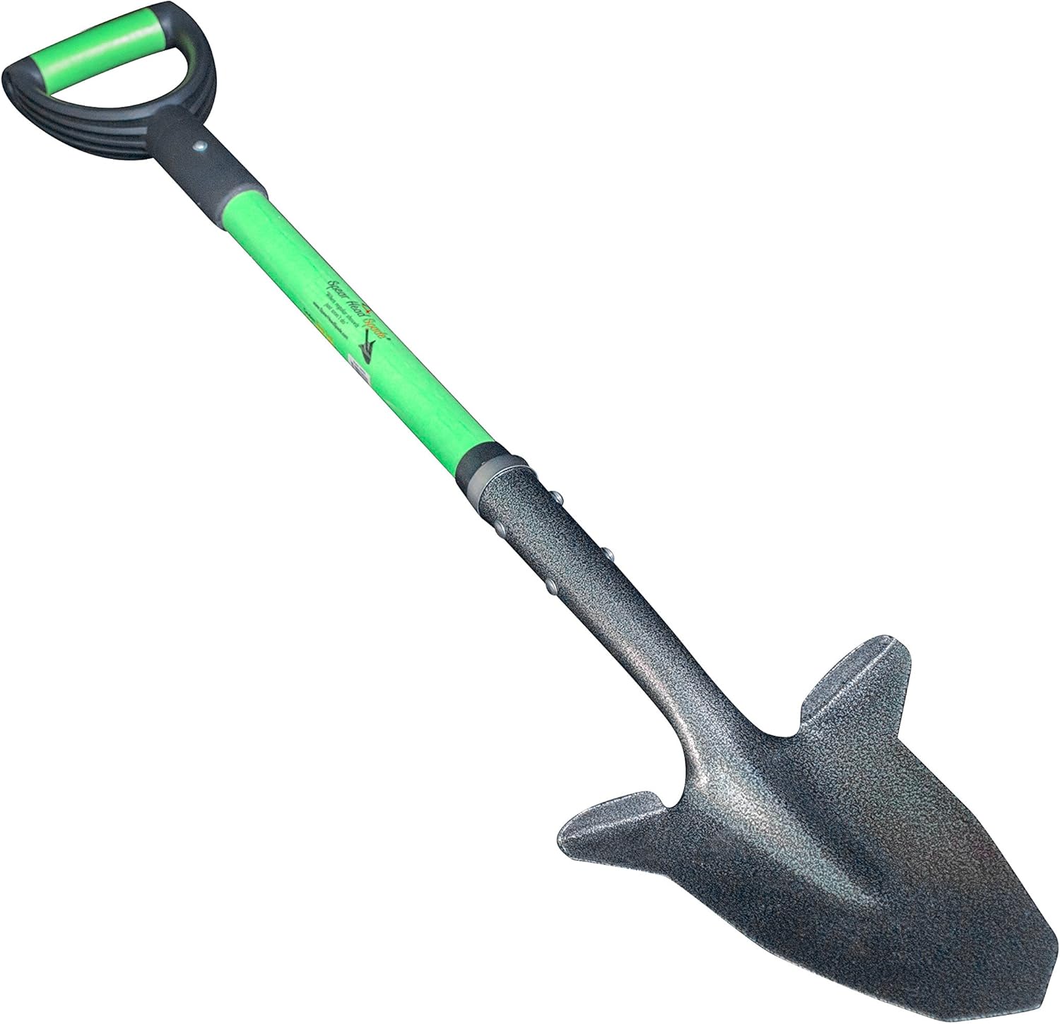 Spear Head Spade Gardening Shovel with Steel Reinforced Fiberglass Handle, Cushioned D-Grip and Sharp Hardened Steel Blade, Award Winning Spade, Model SHFD3 Lime : Patio, Lawn & Garden