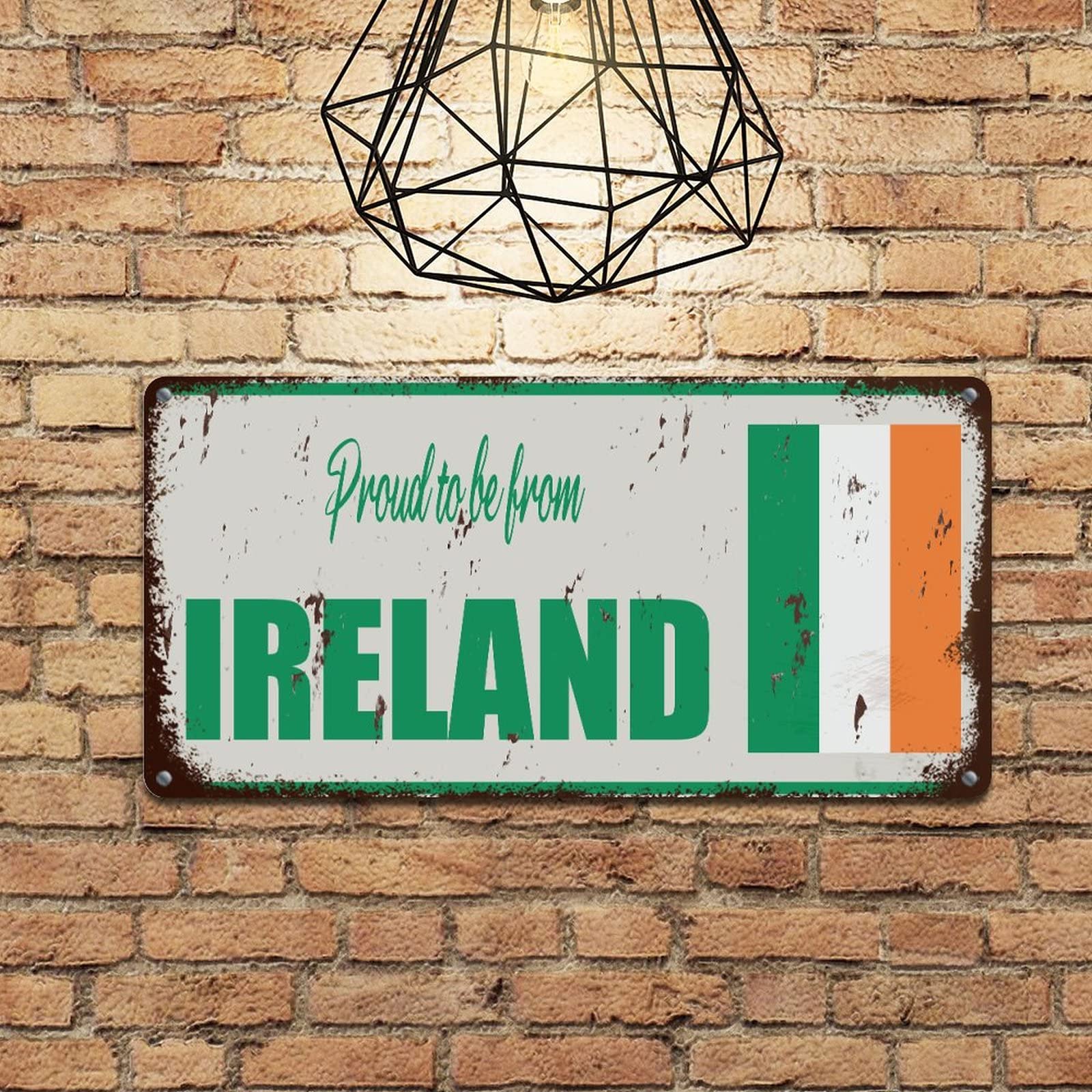 Plaque En Métal Personnalisable Irlande 20,3 X 30,5 Cm