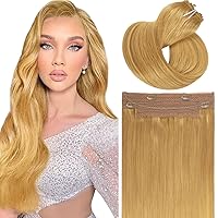 Vista 12 de Extensión de cola de caballo de cabello humano marrón oscuro, extensiones de cola de caballo larga sedosa recta #2A color marrón claro, 22 pulgadas