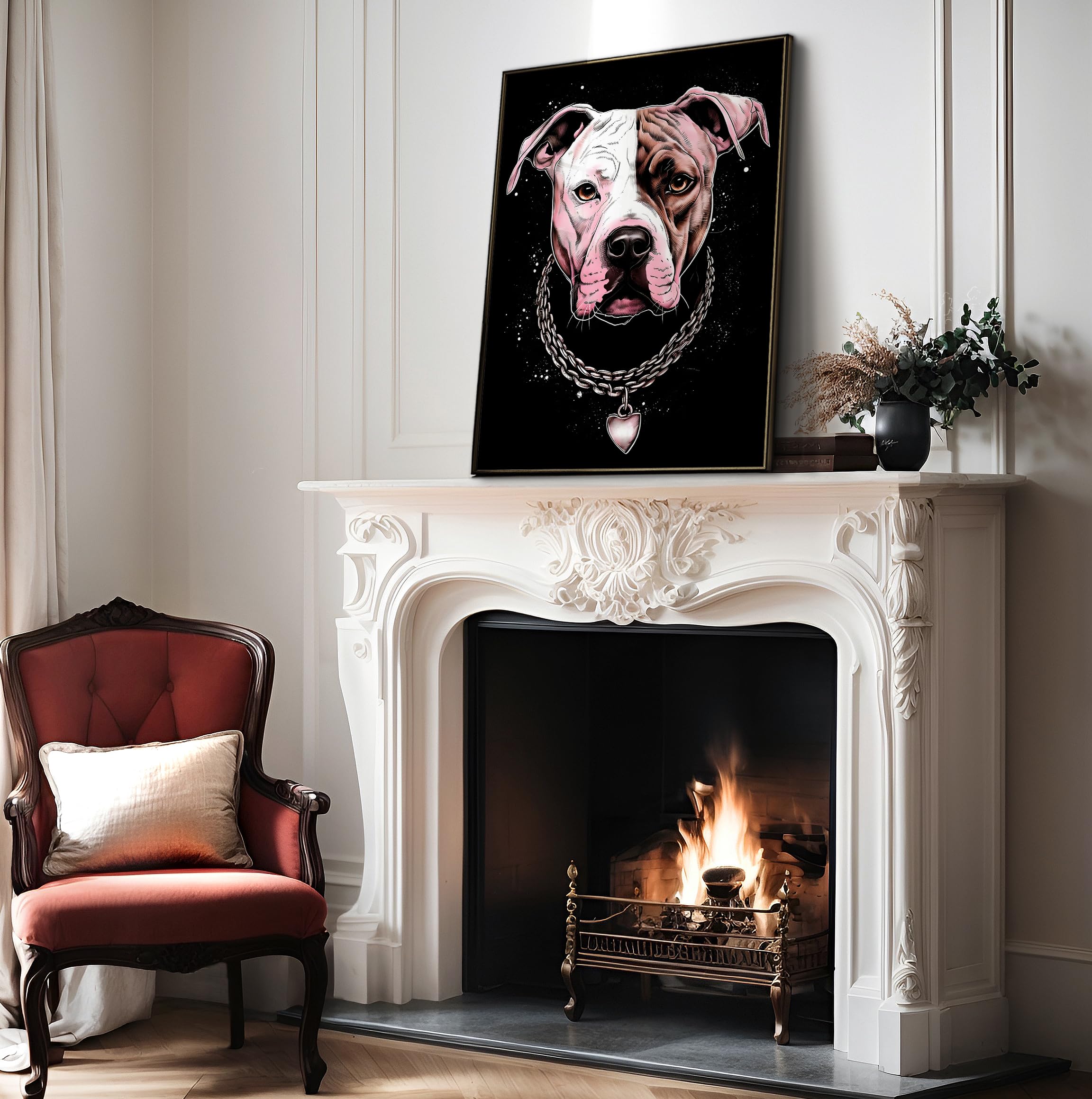 Amazon.com: Poster Master Pit Bull Poster - Dog Portrait Print