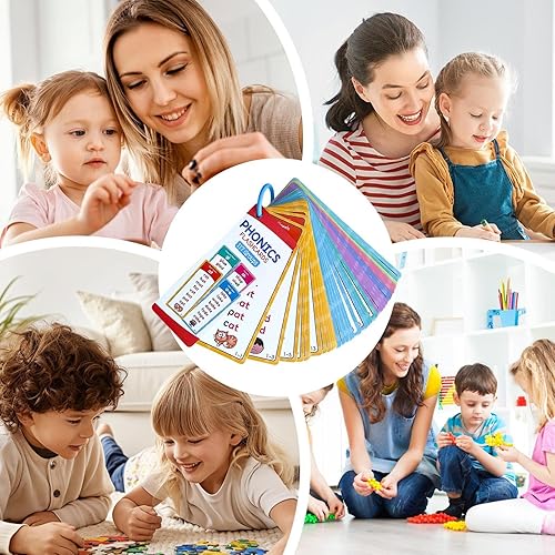 Miniatura 6 de Tarjetas flash de fonética, tarjetas de fonética para el hogar, niños en edad preescolar que aprenden palabras a la vista, juegos de lectura de