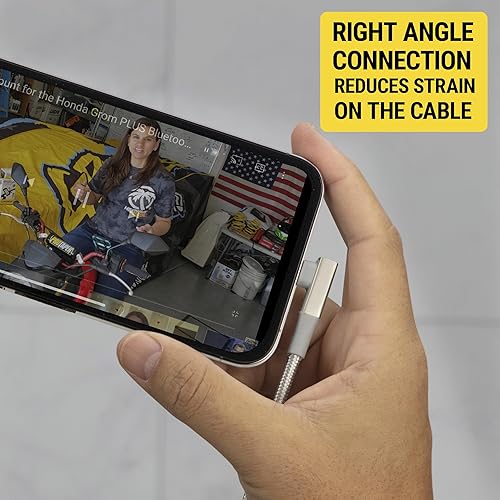 Miniatura 8 de Scosche CCB10SR-SP Strikeline USB-C a USB-C Sync Cable de carga trenzado, 10 pies, color plateado