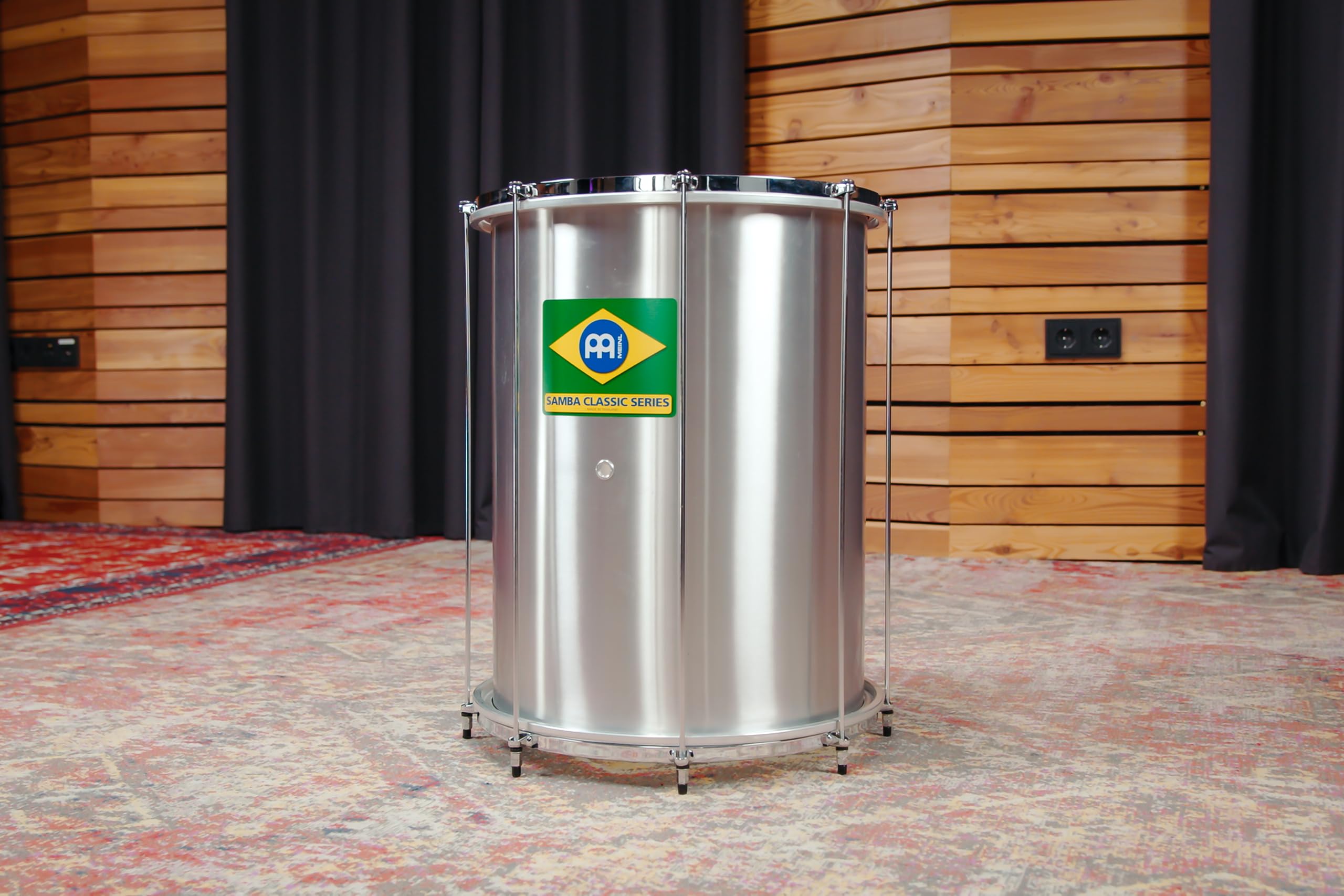 Meinl Percussion Classic Series Surdo - Kleine Samba Trommel - 16 Zoll Durchmesser - 20 Zoll Höhe - Aluminium, Silber (SUC16)