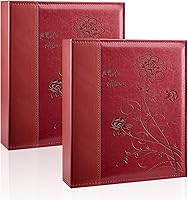 Vista 11 de Álbum de fotos de 8x10 pulgadas con bolsillos transparentes, cubierta de piel, álbum de fotos deslizable para 100 fotos verticales de 8x10, libro