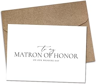 Matron of Honor Proposal Gifts for Wedding Day, To My Maid of Honor On Our Wedding Day Cards