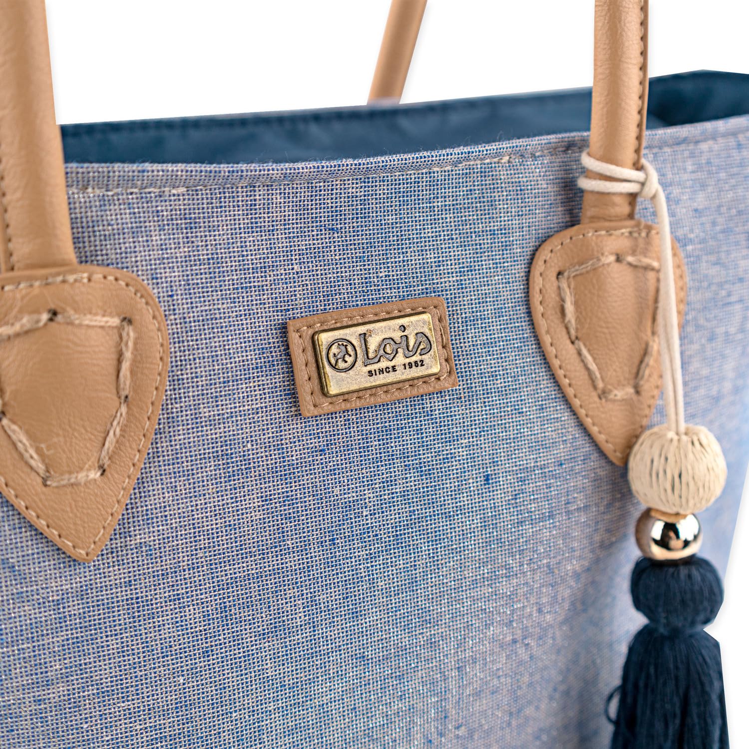 Lois - Bolso Capazo Rafia Mujer Para Playa Ideal Verano. Capazos Mimbre Muj