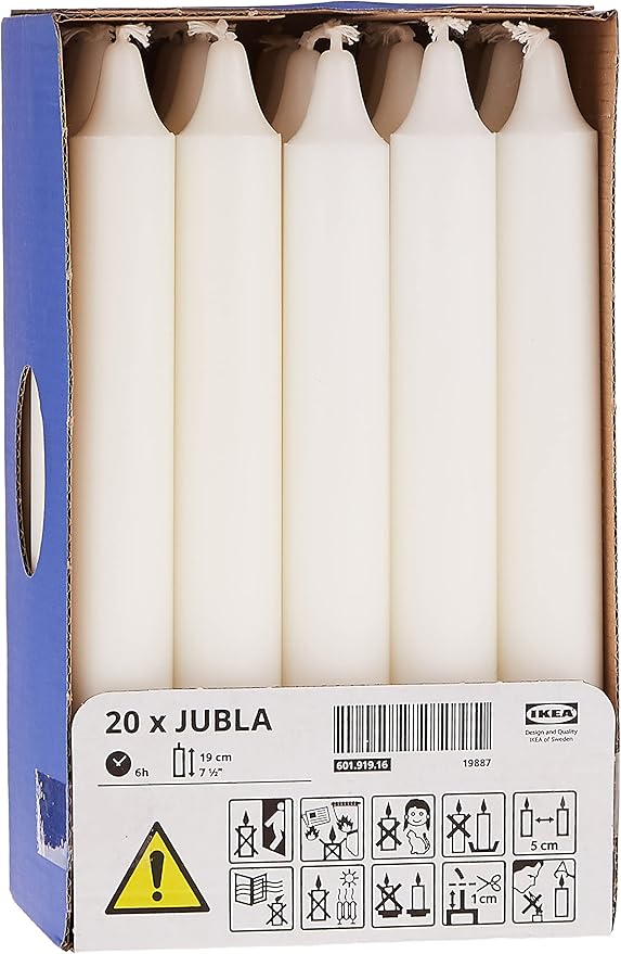 Småland Böna IKEA JUBLA Chandelier Candle, White (20) Amazon.co.uk
