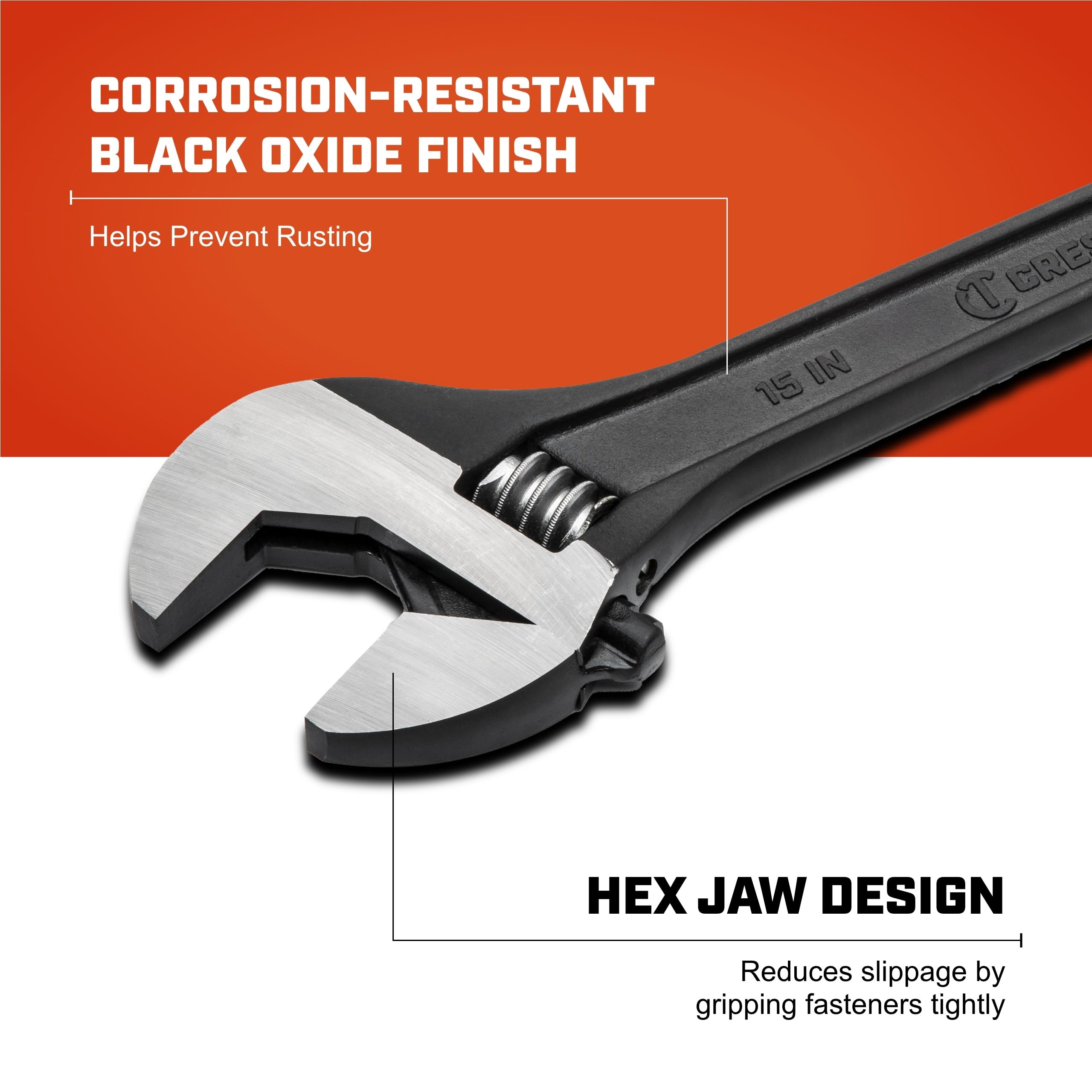 Crescent 15" Adjustable Wrench - Black Oxide -3 Crescent 15" Adjustable Wrench - Black Oxide -3