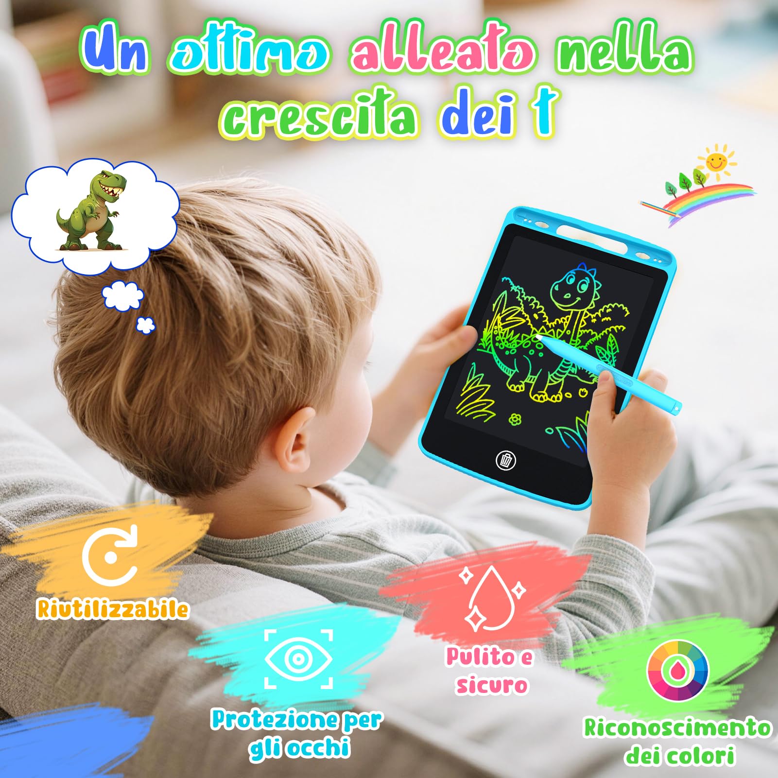 Gadget Compleanno Bambini 4 5 6 7 8 Anni, 12 Pezzi 6,5 Pollici Tavoletta Grafica Bambini Regalini Fine Festa Compleanno 4 5 6 7 8 9 10 Anni Lavagna Cancellabile Bambino Giochi Regalo Bambino 3-12 Anni