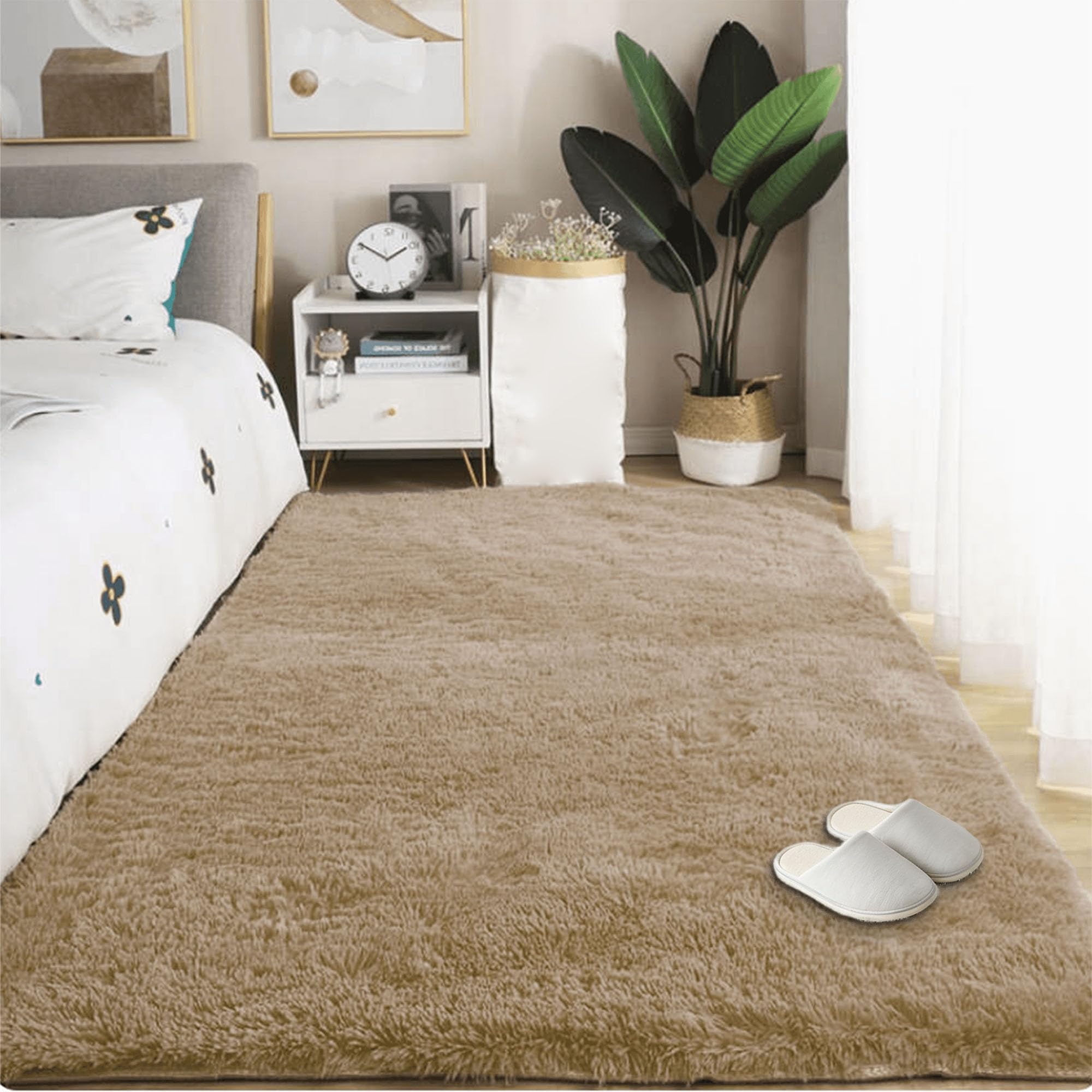 Tapis moelleux carpette pour salon de sol et grand couloir soft