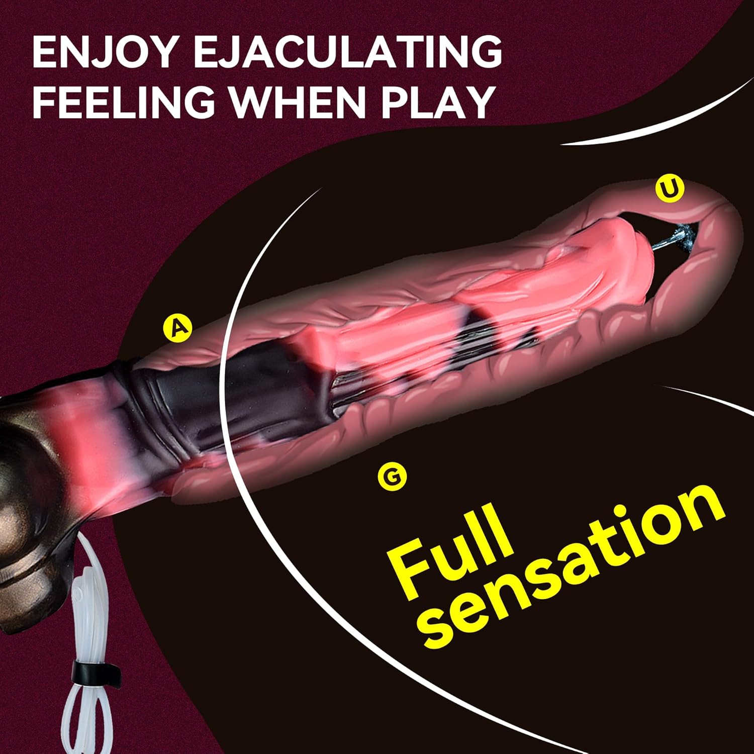 Squirting Horse Dildo Sex Toys with Suction Cup, 12inch Long Fantasy Huge Thick Anal Dildo Big Silicone Adult Sex Toy for Men and Women G Spot Couples