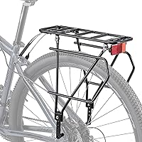 CXWXC Rear Bike Rack with Basket - Pannier Cargo Carrier for 26-29" & 700c Bikes, Disc/Non-Disc Brakes, 60lbs Capacity Touring Rack