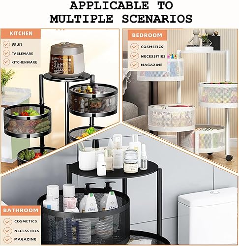 Miniatura 7 de Carrito de almacenamiento delgado de cocina, carrito rodante de 4 niveles, carrito de utilidad, carrito de almacenamiento, carritos de cocina con