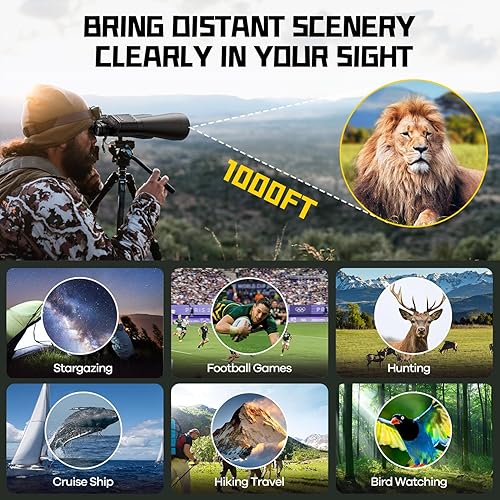 Vista 6 de Prismáticos de 15 a 35 x 70 para adultos de alta potencia, zoom HD de 35x para observación de estrellas y observación de aves, binoculares