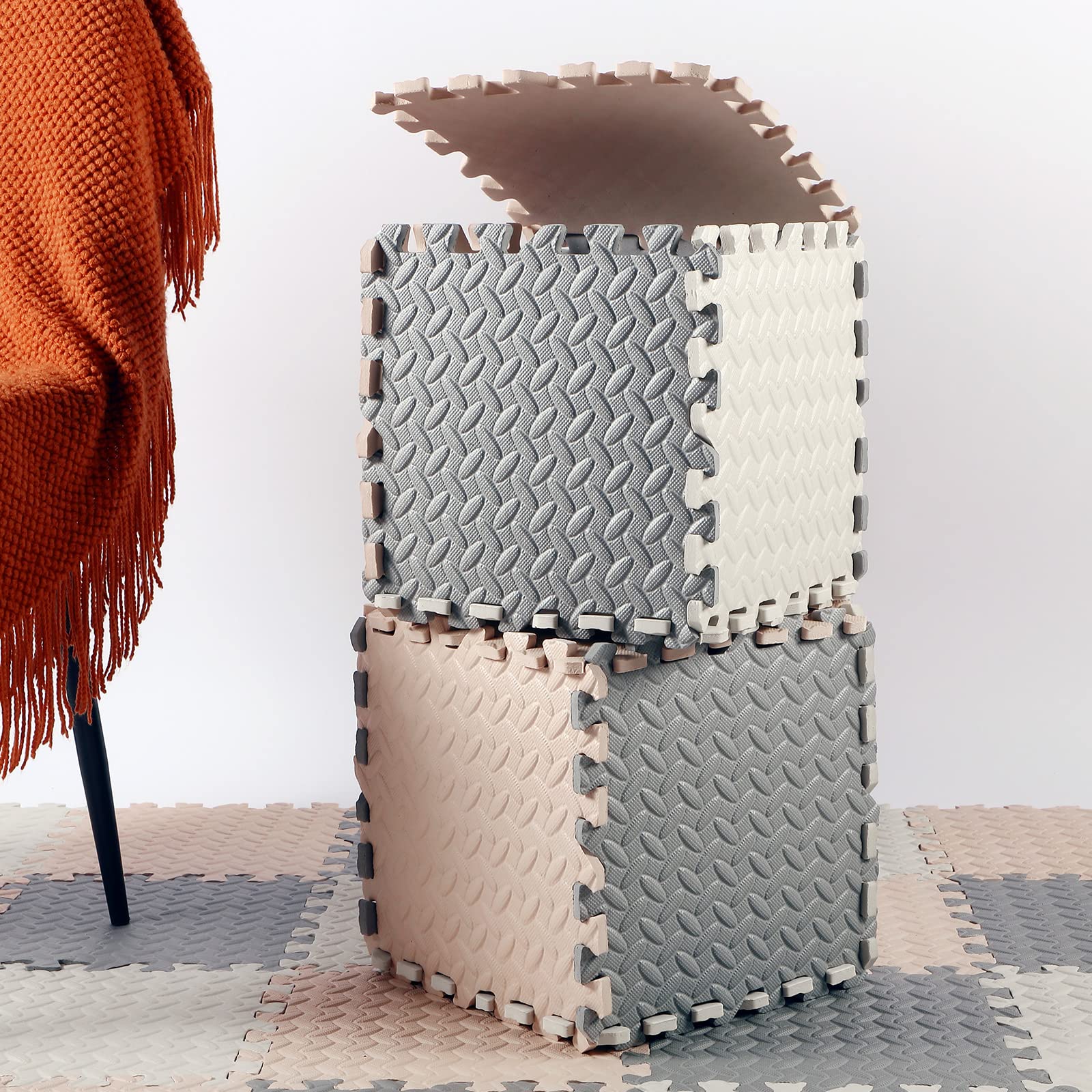 64 Pcs Baby Play Mats Foam Floor Tiles Bulk Foam Floor Mats with