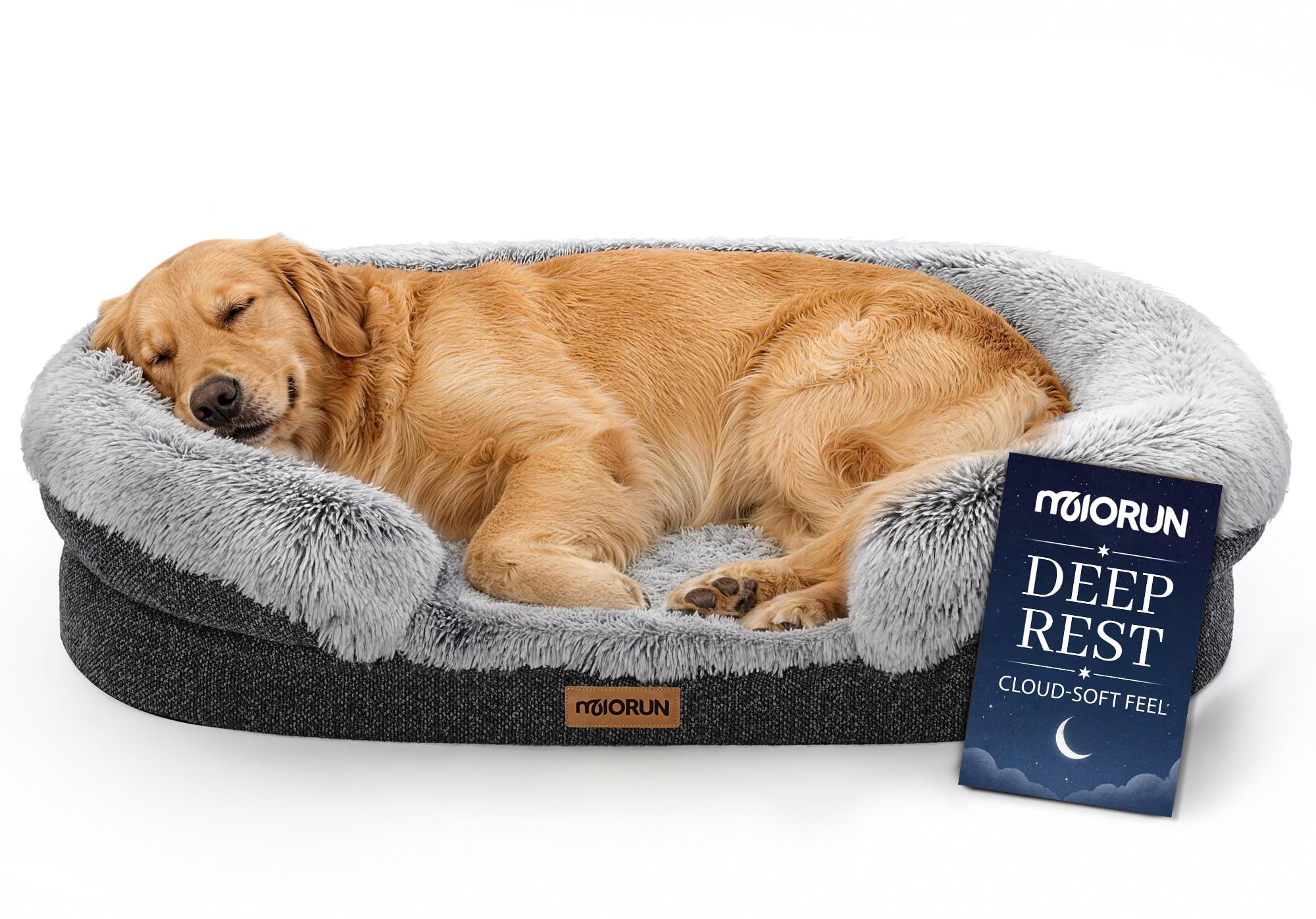 Miorun Fluffy Orthopedic Dog Beds Large Sized Dog, 110cm Bolster Sofa Bed — image 1
