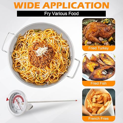 Miniatura 4 de ROVSUN Freidora de Pavo de 30QT y Freidora de Pescado de 10QT con Quemador de Propano de 55000BTU, Freidora Profunda para Exteriores y Olla Vaporera