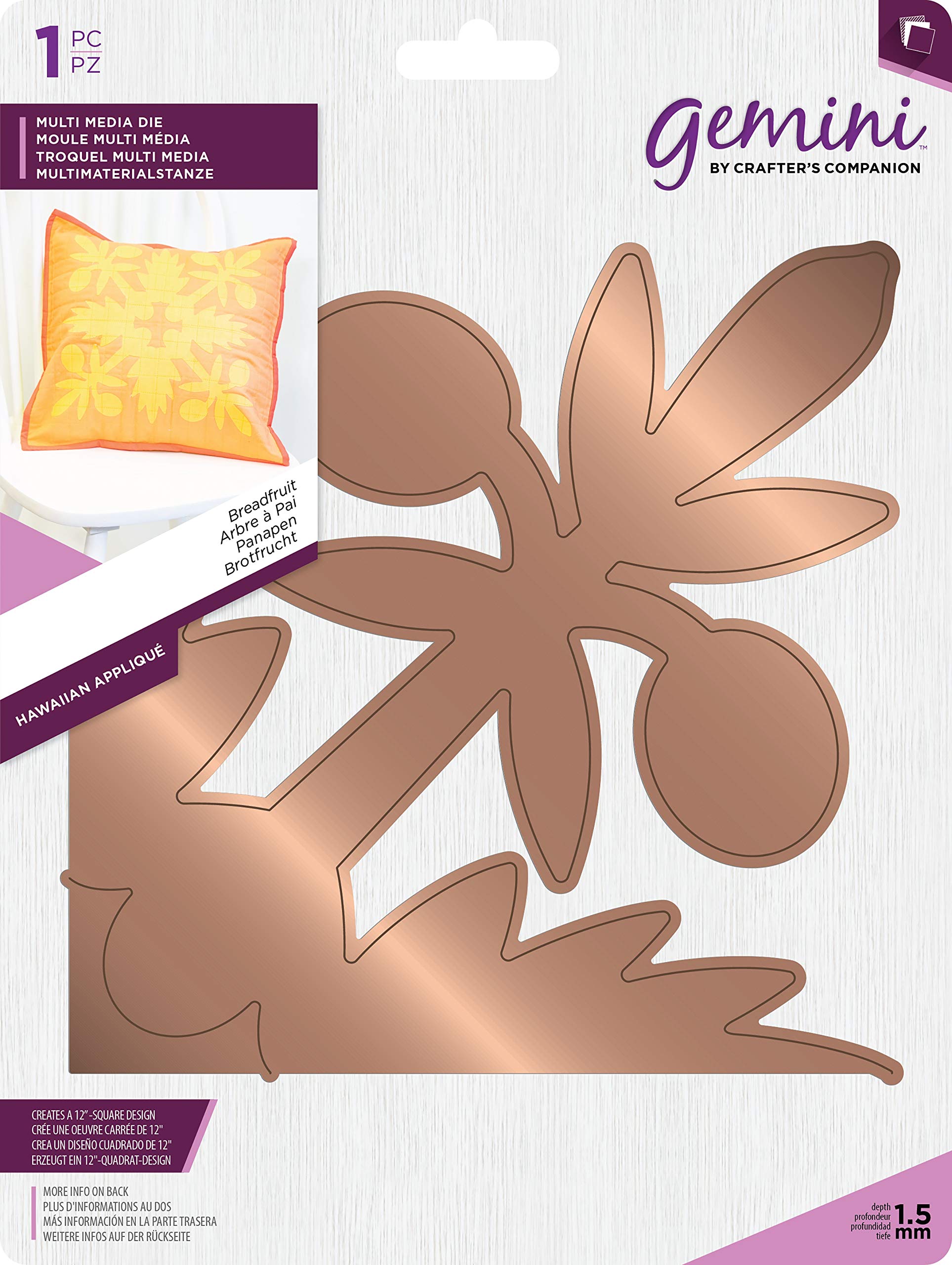 GeminiMulti Media Hawaiian Applique Die - Breadfruit