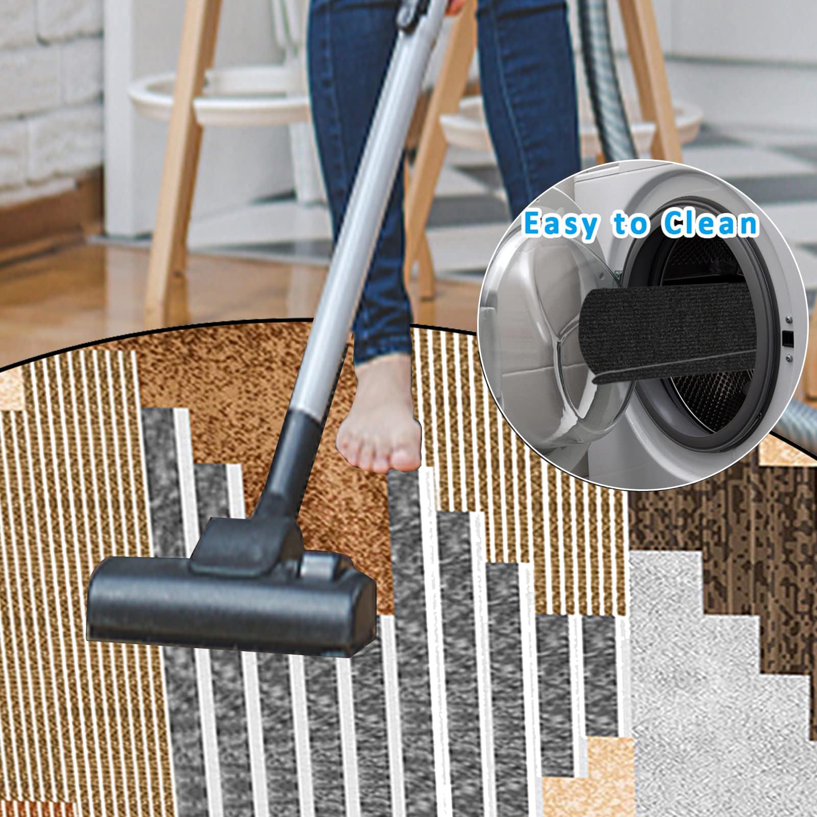 130 cm Redondo Alfombra Silla Gaming, Alfombra Multiusos para el Hogar, Protector Suelo Silla Ruedas, Alfombra de Protección de Suelo, Alfombra de Suelo para Suelos Duros, Laminado