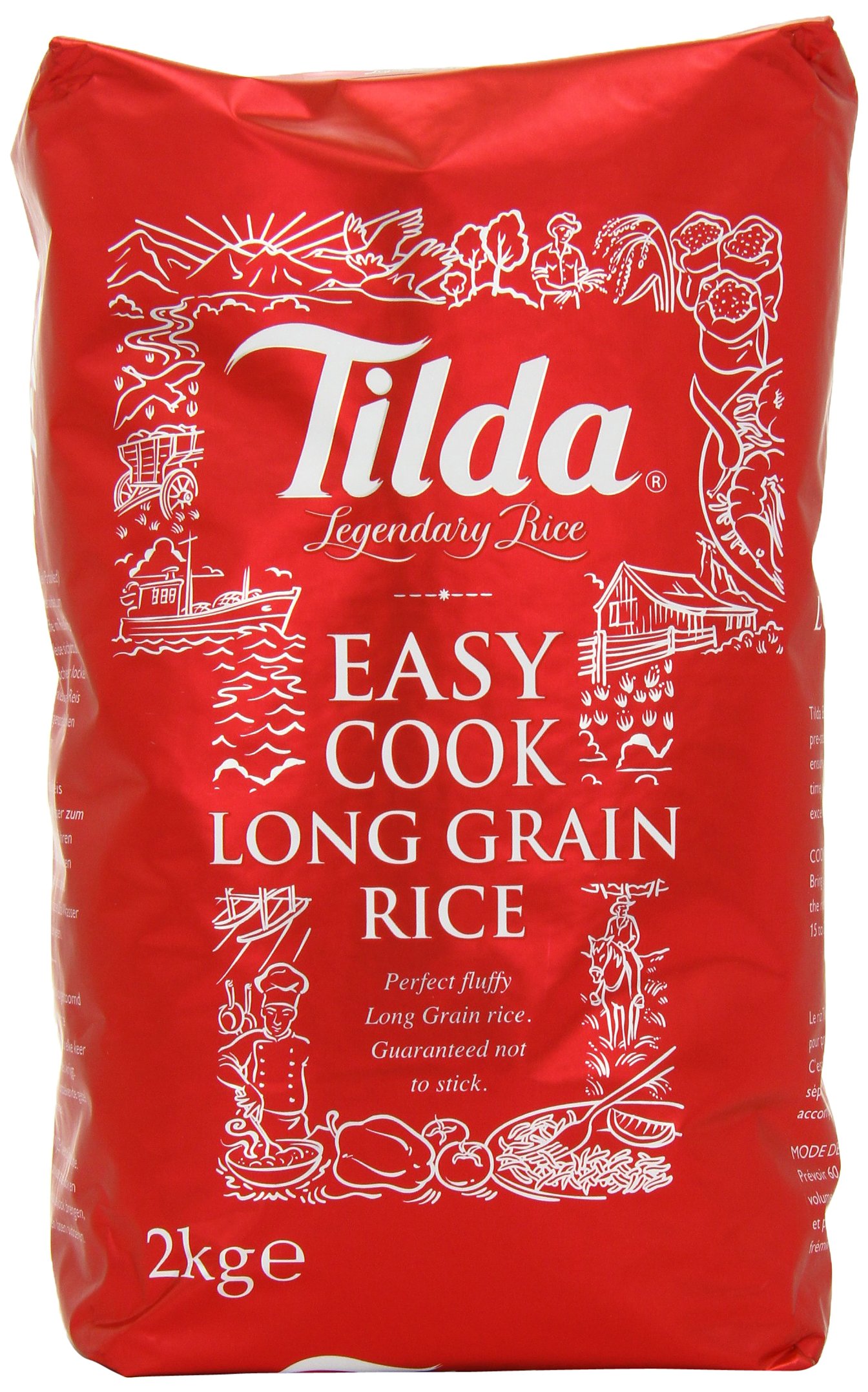 TildaEasy Cook Long Grain Rice 2 kg (Pack of 2)