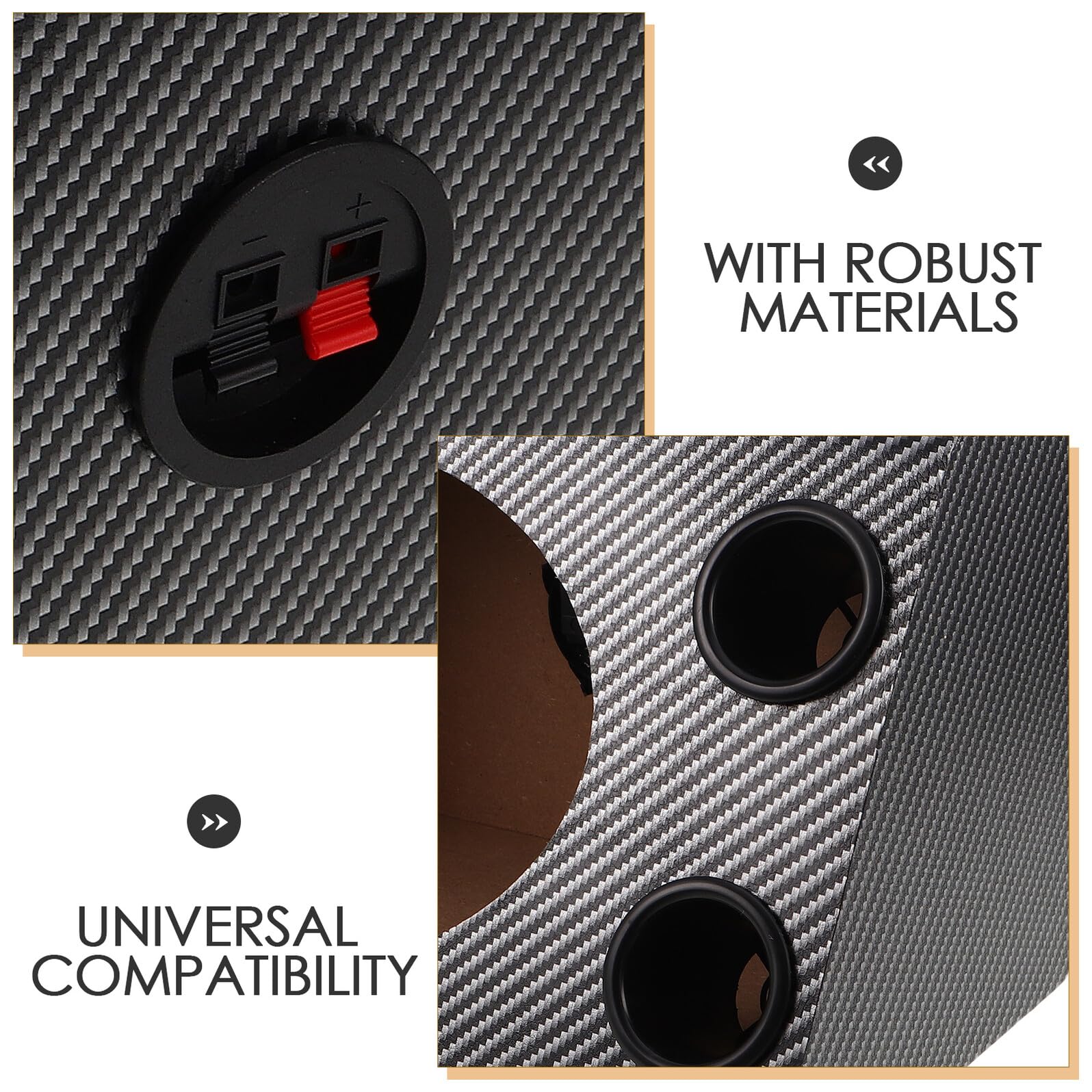Garneck Cassa Altoparlante Subwoofer in Legno e Pvc per Auto e Casa Trapezoidale