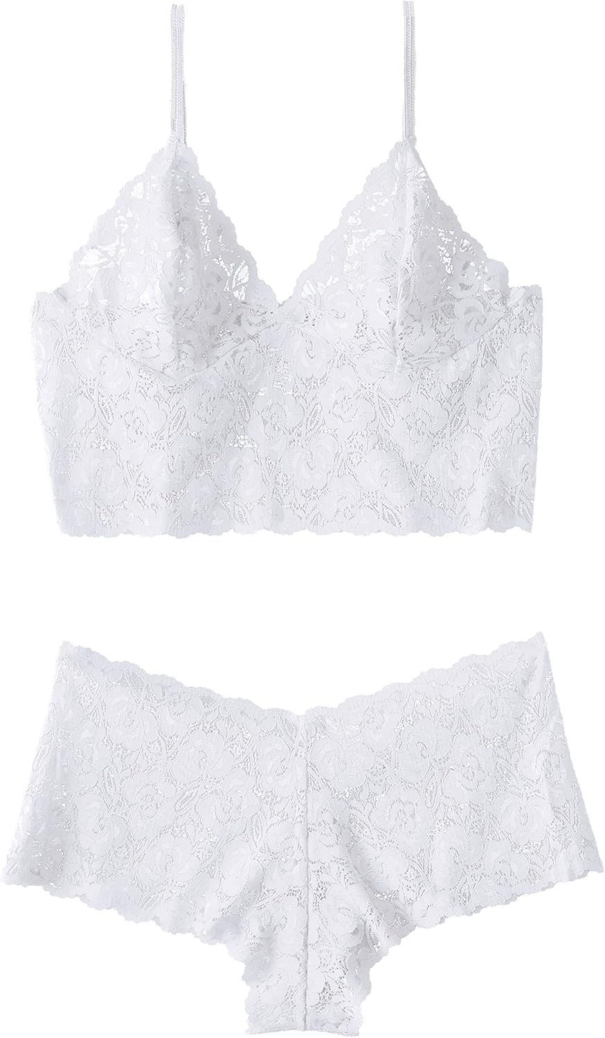 Escante Women's Lace Cami Set: Clothing, Shoes & Jewelry