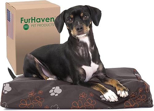 Miniatura 18 de Furhaven Cama ortopédica resistente al agua para perros grandes con funda extraíble lavable, para perros de hasta 95 libras – Colchón de lona Oxford