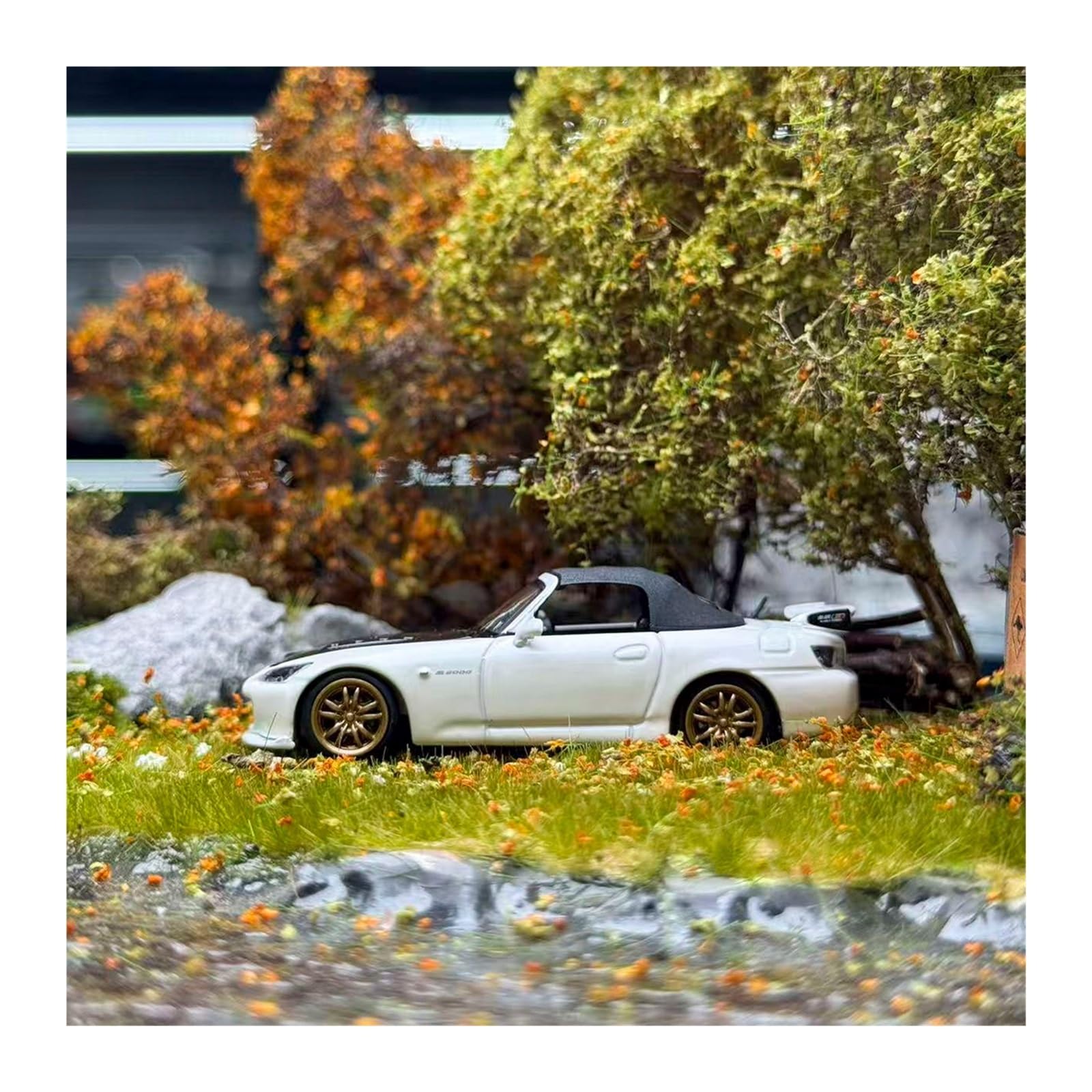 Metallo Scala Replica Modello Di Auto In Lega Gialla 1 64 Per Honda S2000 TYPE S MOTORHELIX Classic Miniature Vehicle Collection Hobby Veicoli Giochi Set(White)